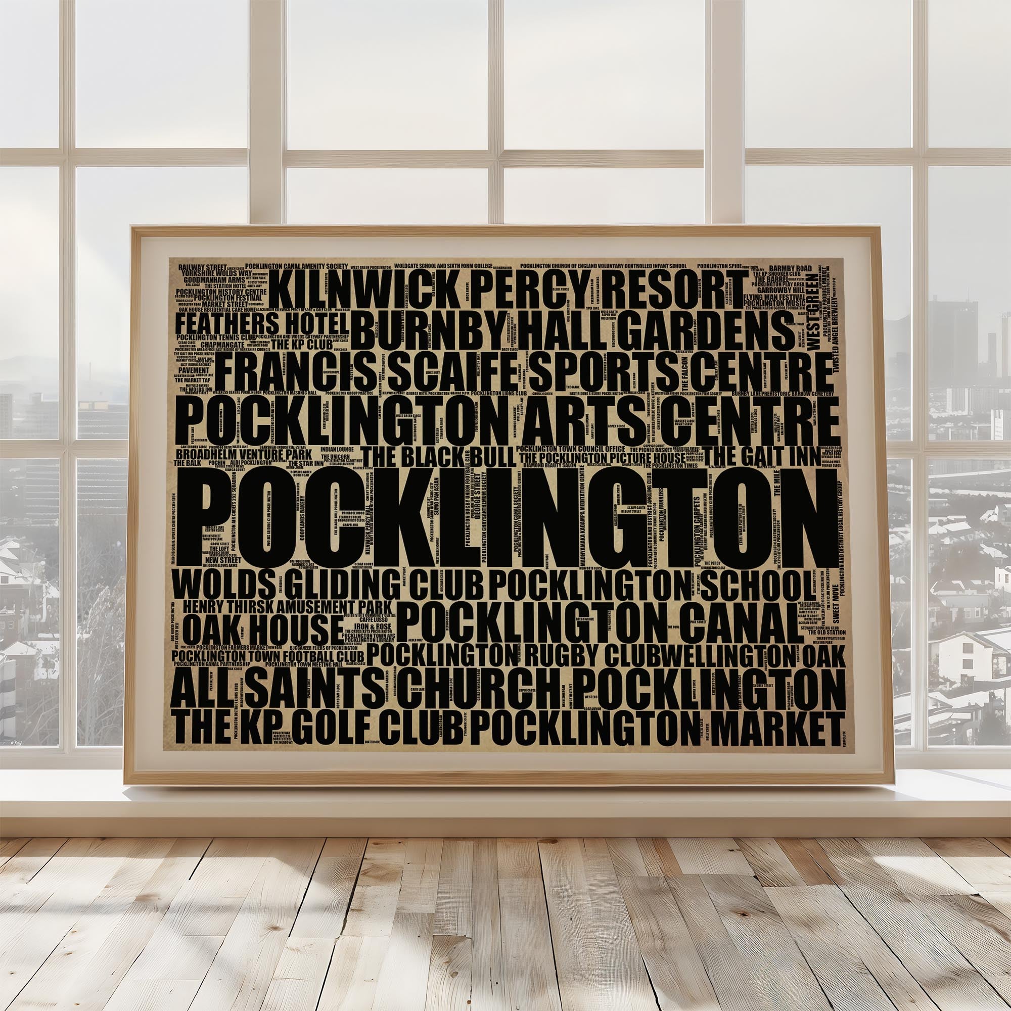 Pocklington - Premium Typographic Word Cloud Prints, Posters & Gifts