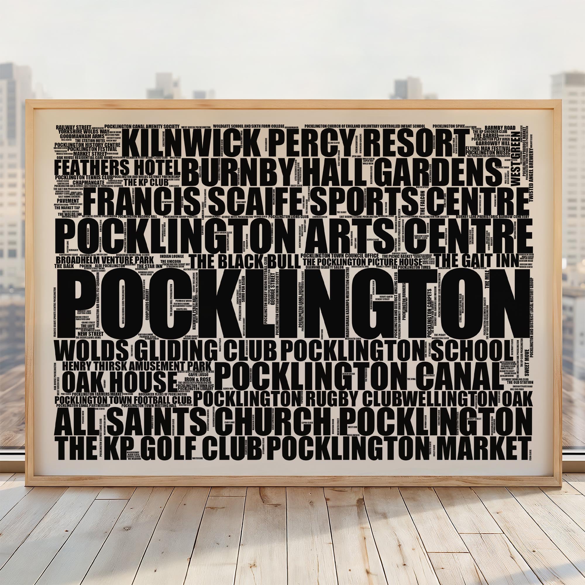 Pocklington - Premium Typographic Word Cloud Prints, Posters & Gifts