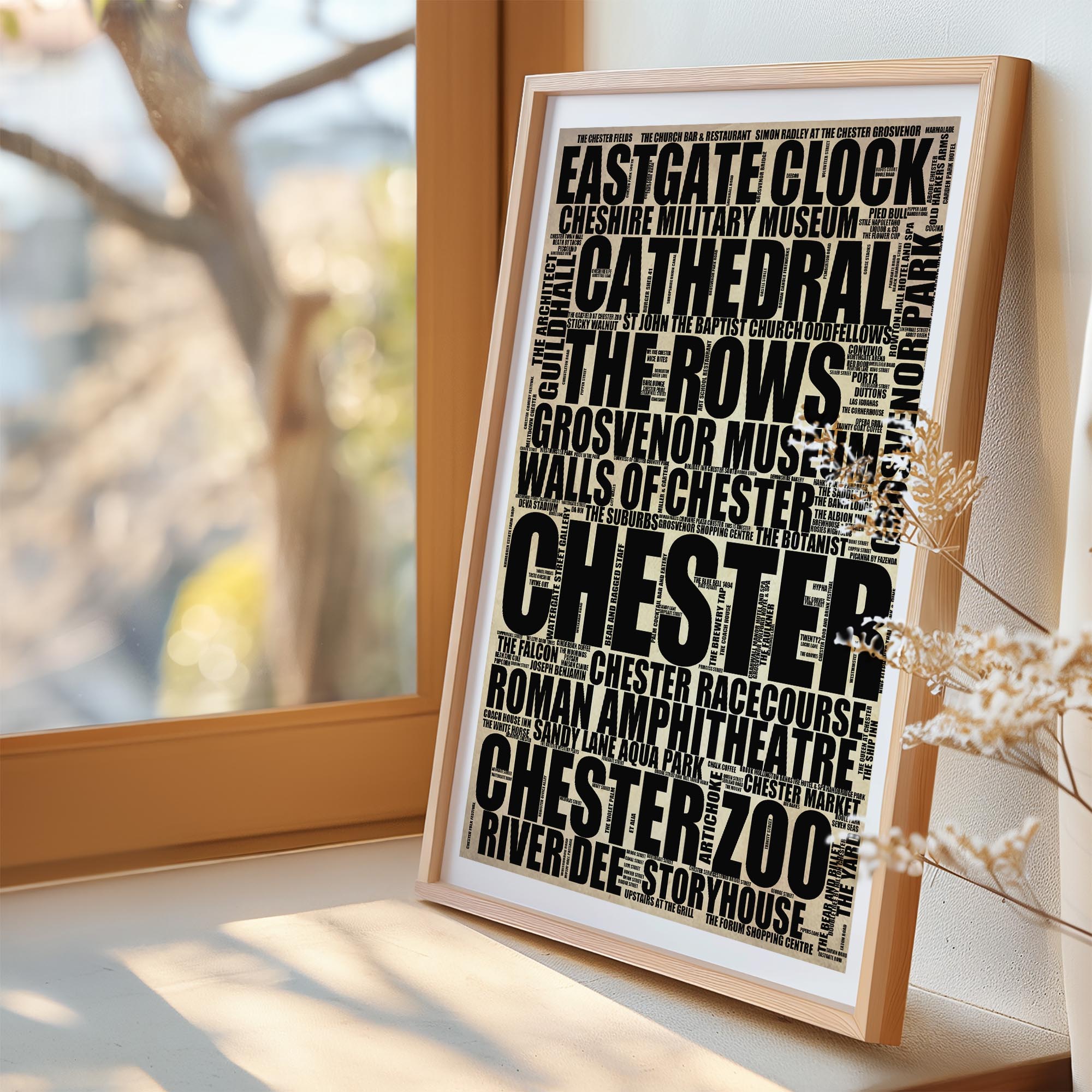 Chester - Premium Typographic Word Cloud Prints, Posters & Gifts