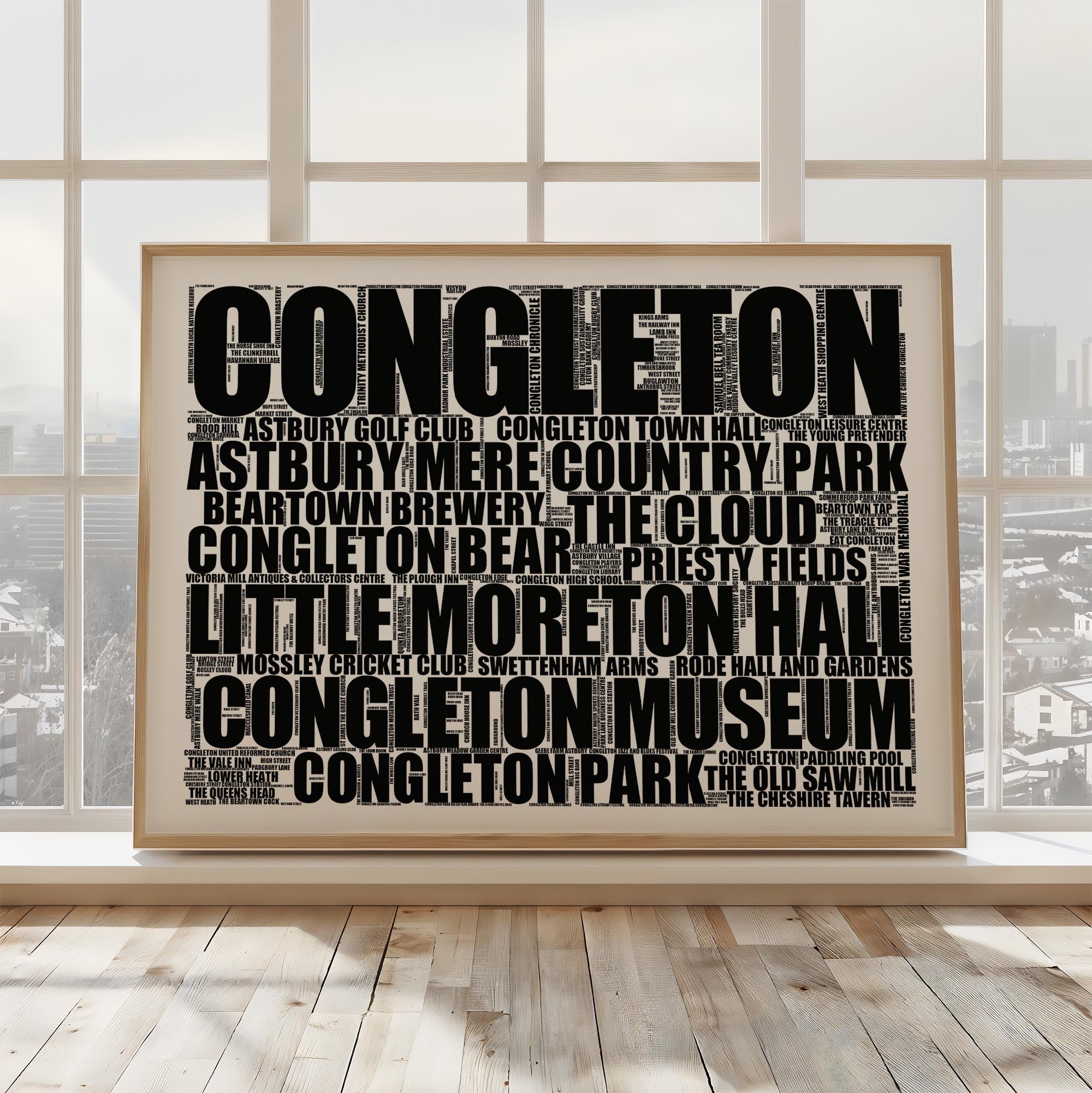 Congleton - Premium Typographic Word Cloud Prints, Posters & Gifts