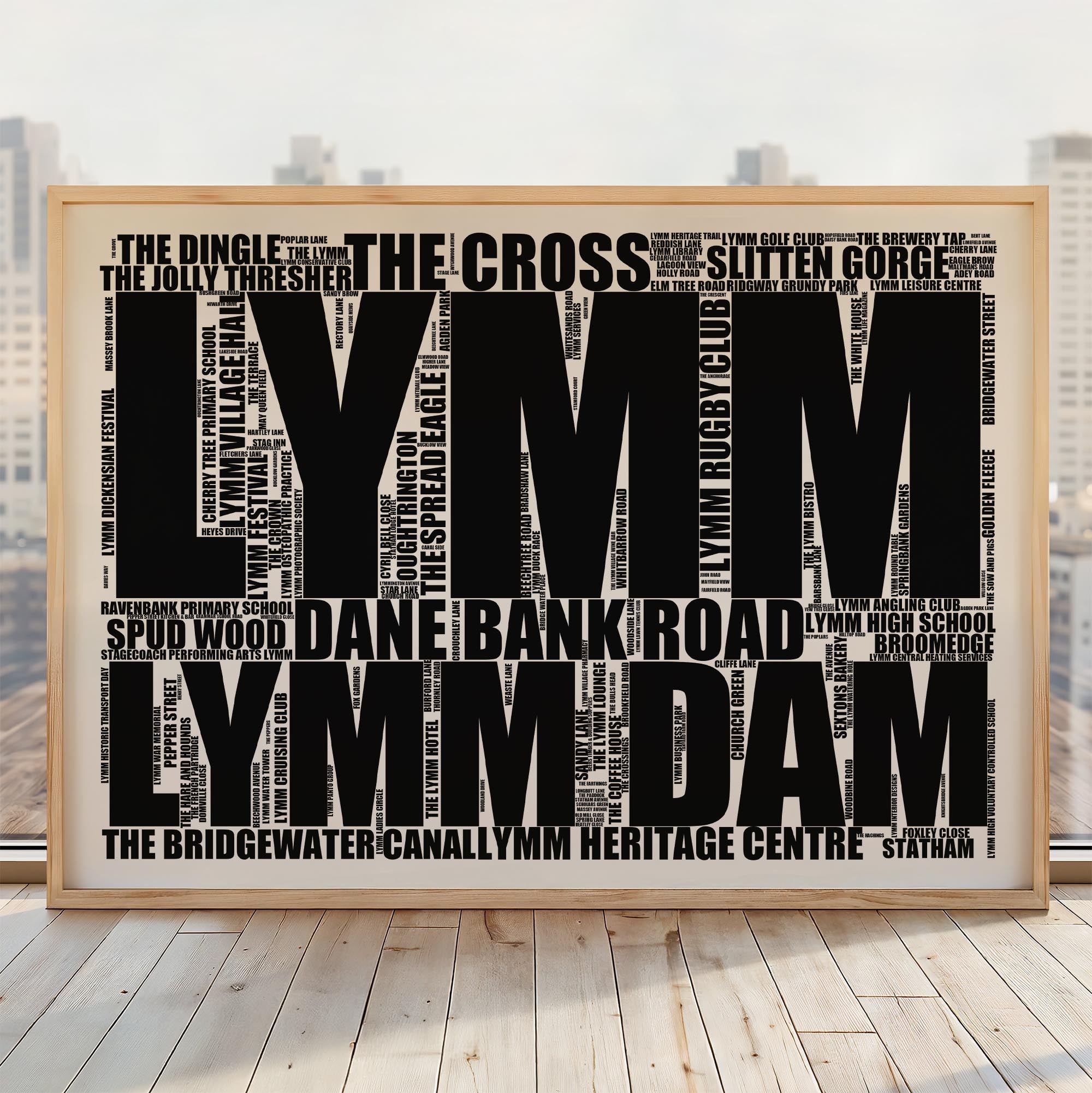 Lymm - Premium Typographic Word Cloud Prints, Posters & Gifts