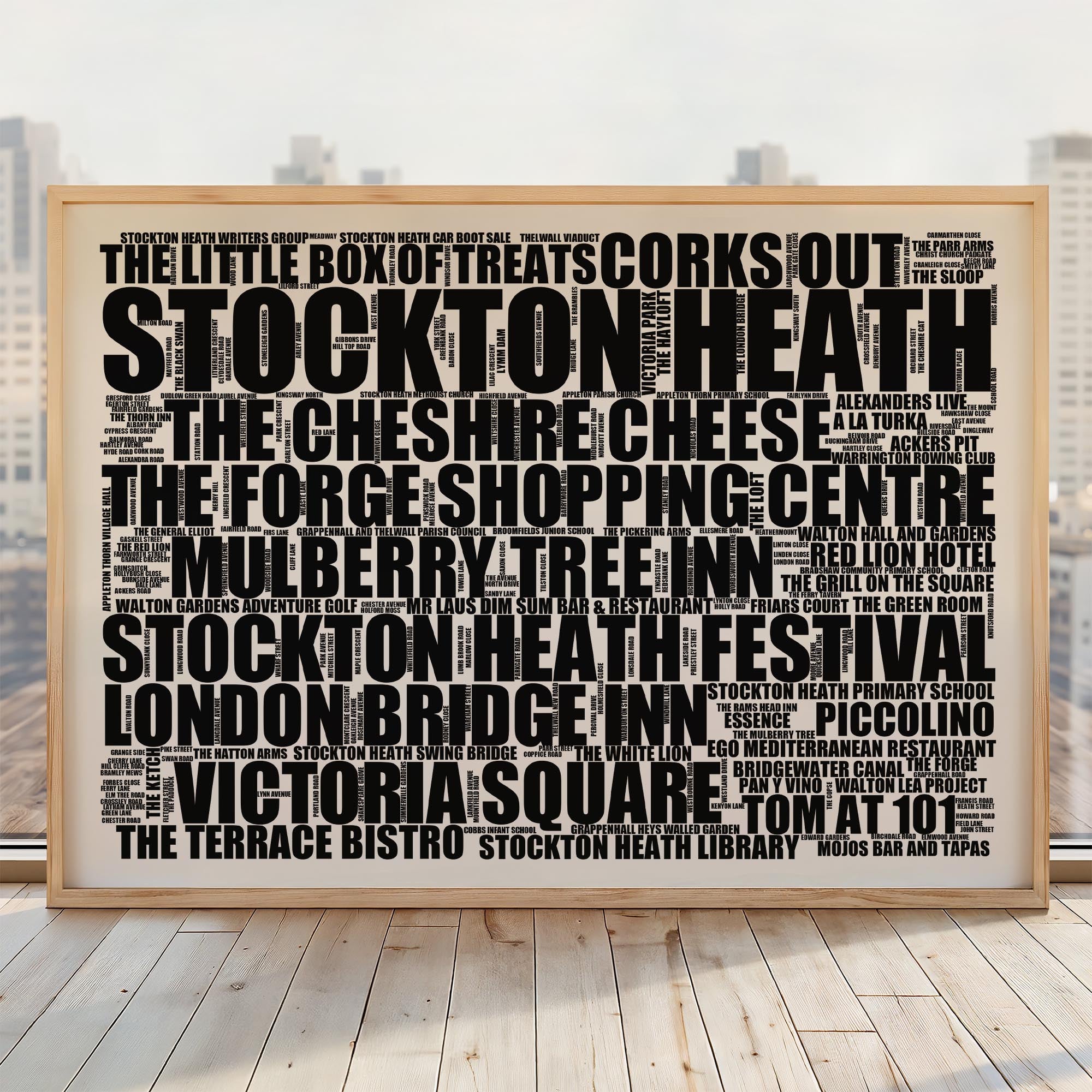 Stockton Heath - Premium Typographic Word Cloud Prints, Posters & Gifts