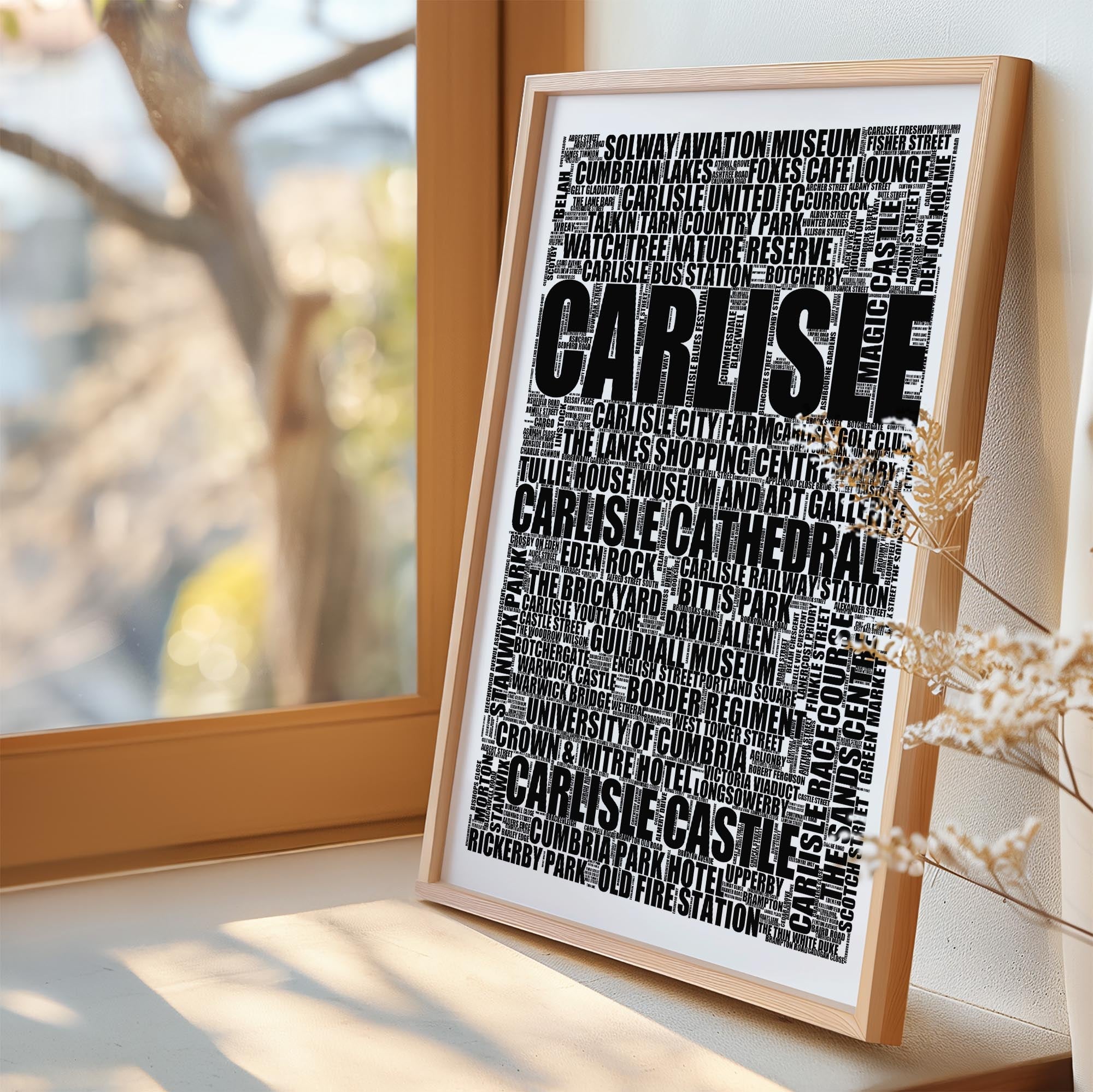 Carlisle - Premium Typographic Word Cloud Prints, Posters & Gifts