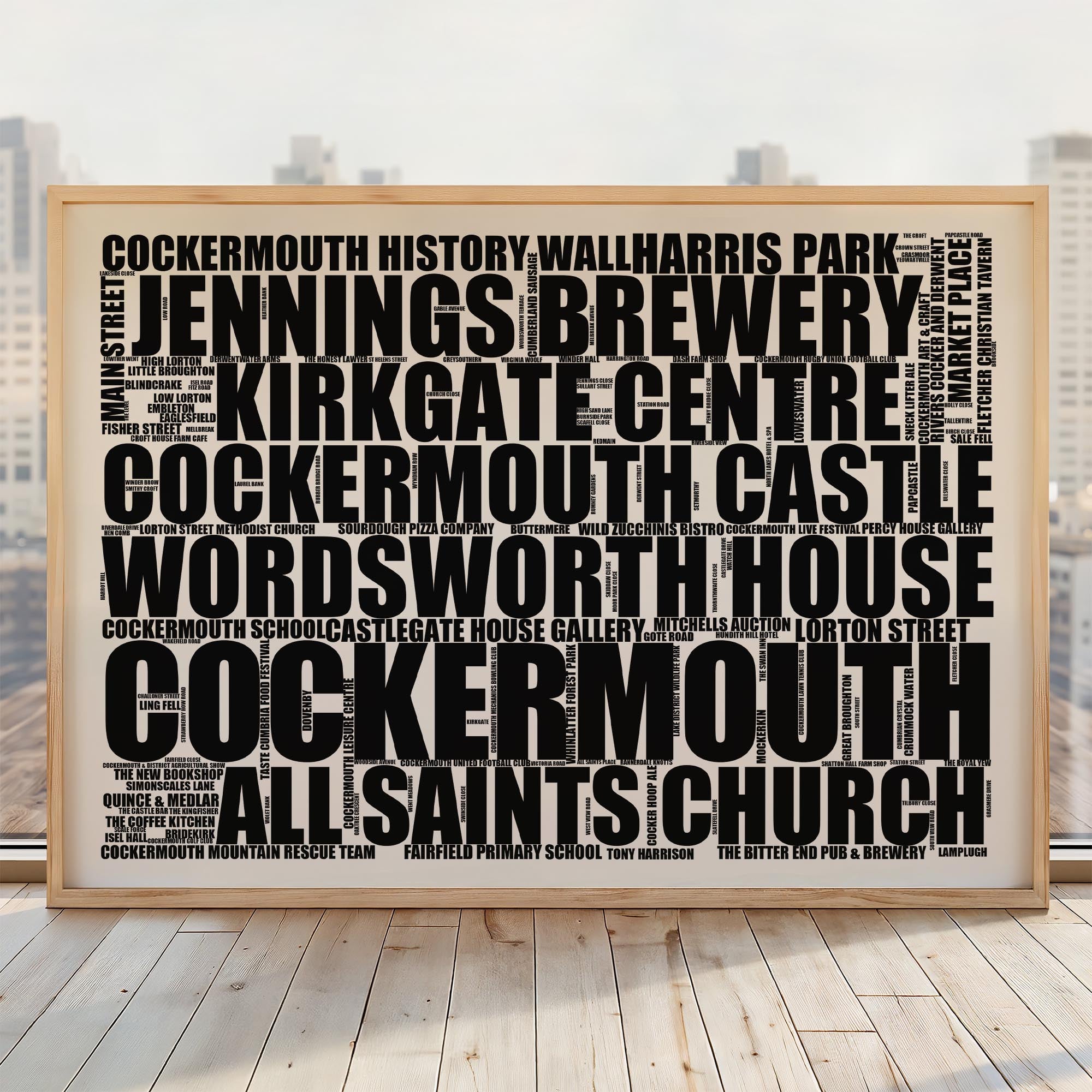 Cockermouth - Premium Typographic Word Cloud Prints, Posters & Gifts