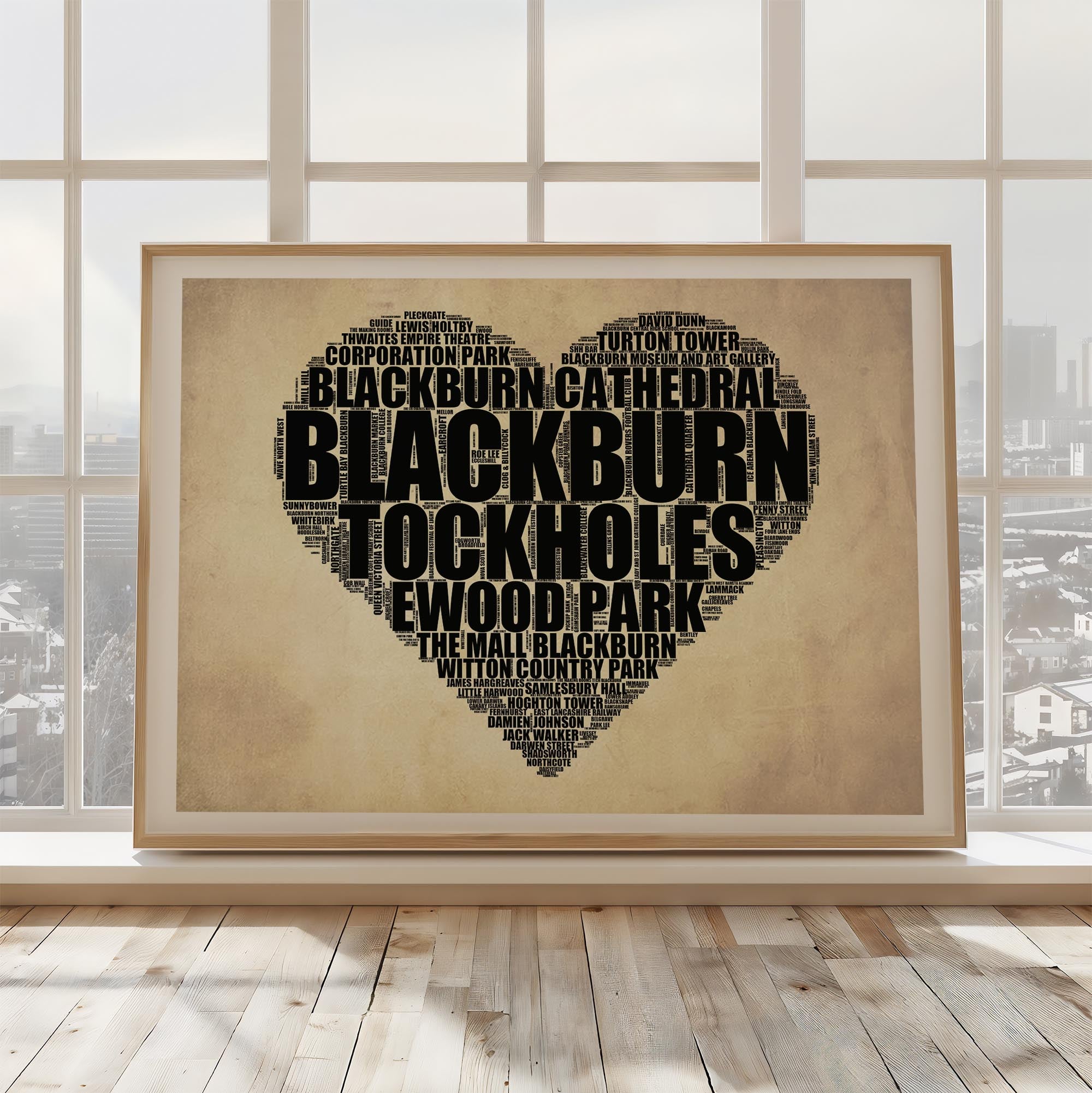 Blackburn - Premium Typographic Word Cloud Prints, Posters & Gifts
