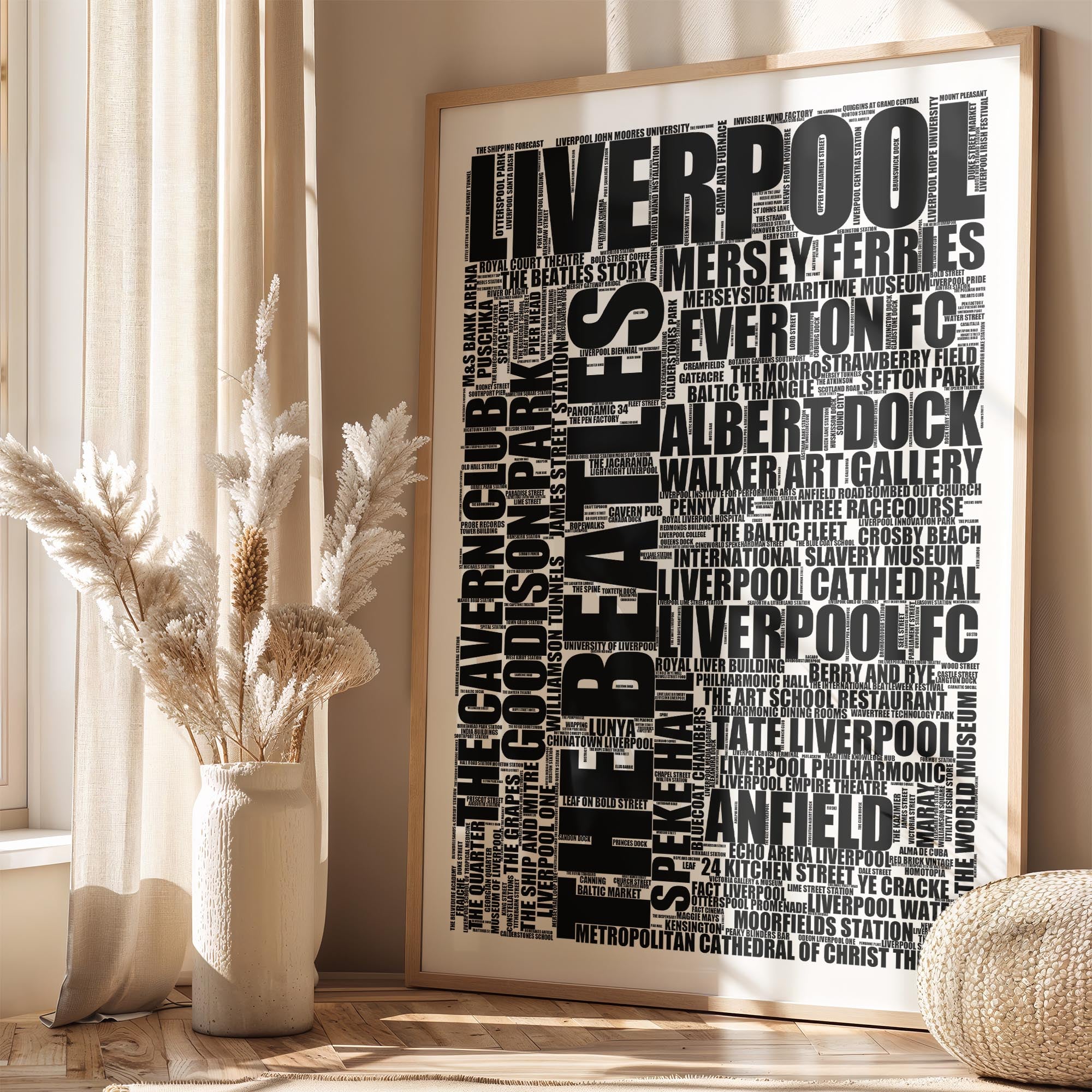 Liverpool - Premium Typographic Word Cloud Prints, Posters & Gifts