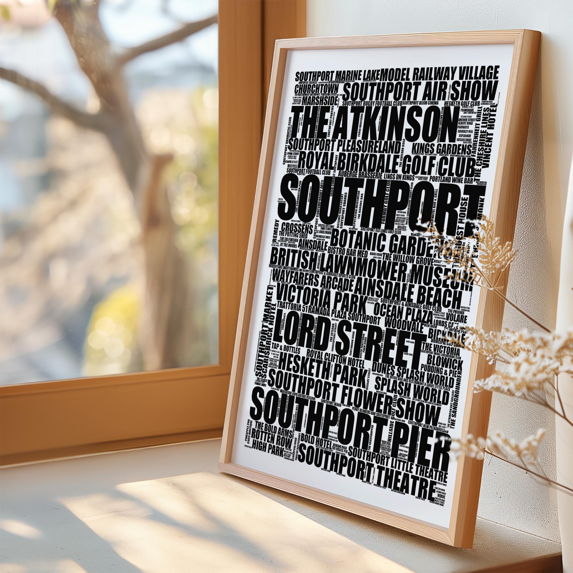 Southport - Premium Typographic Word Cloud Prints, Posters & Gifts