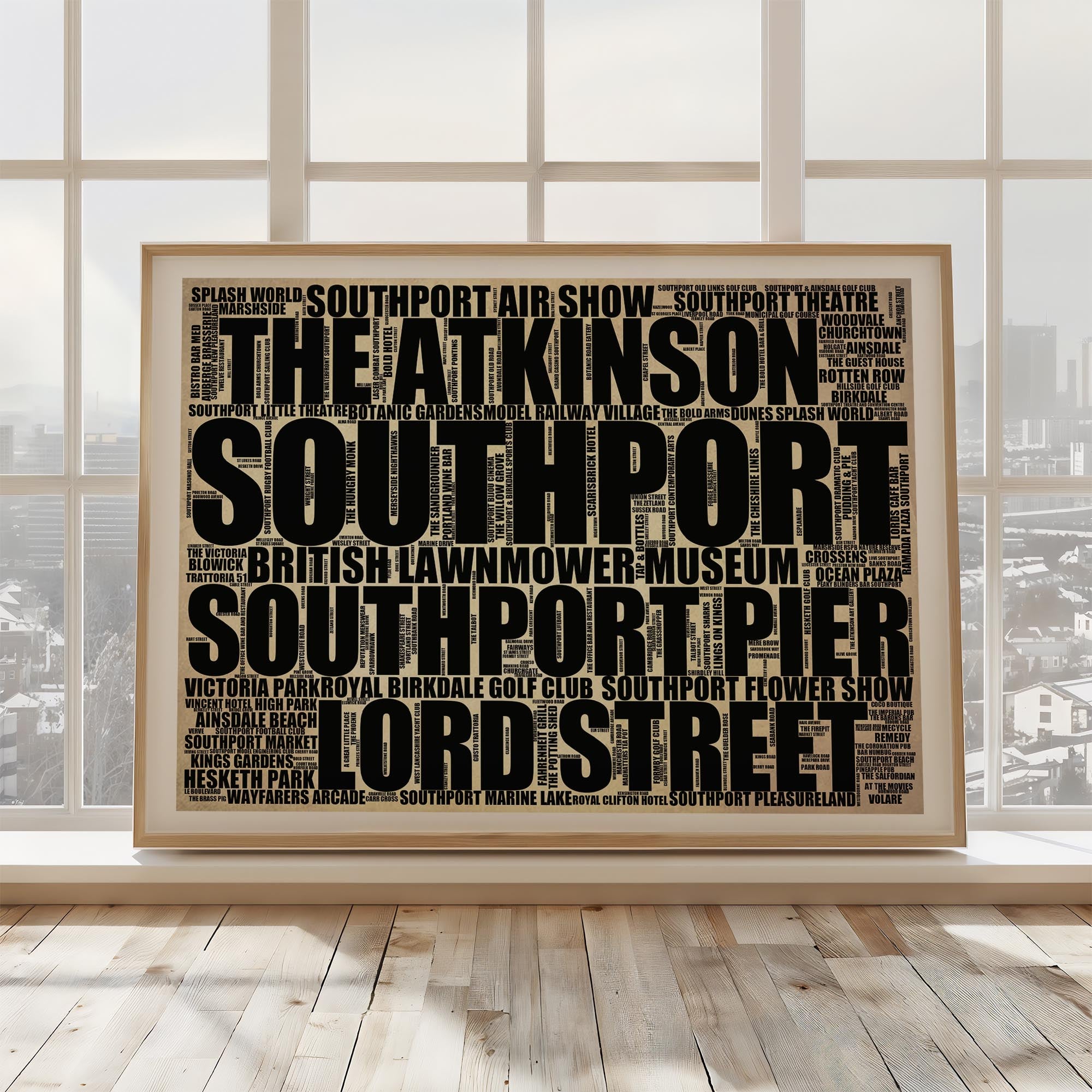 Southport - Premium Typographic Word Cloud Prints, Posters & Gifts