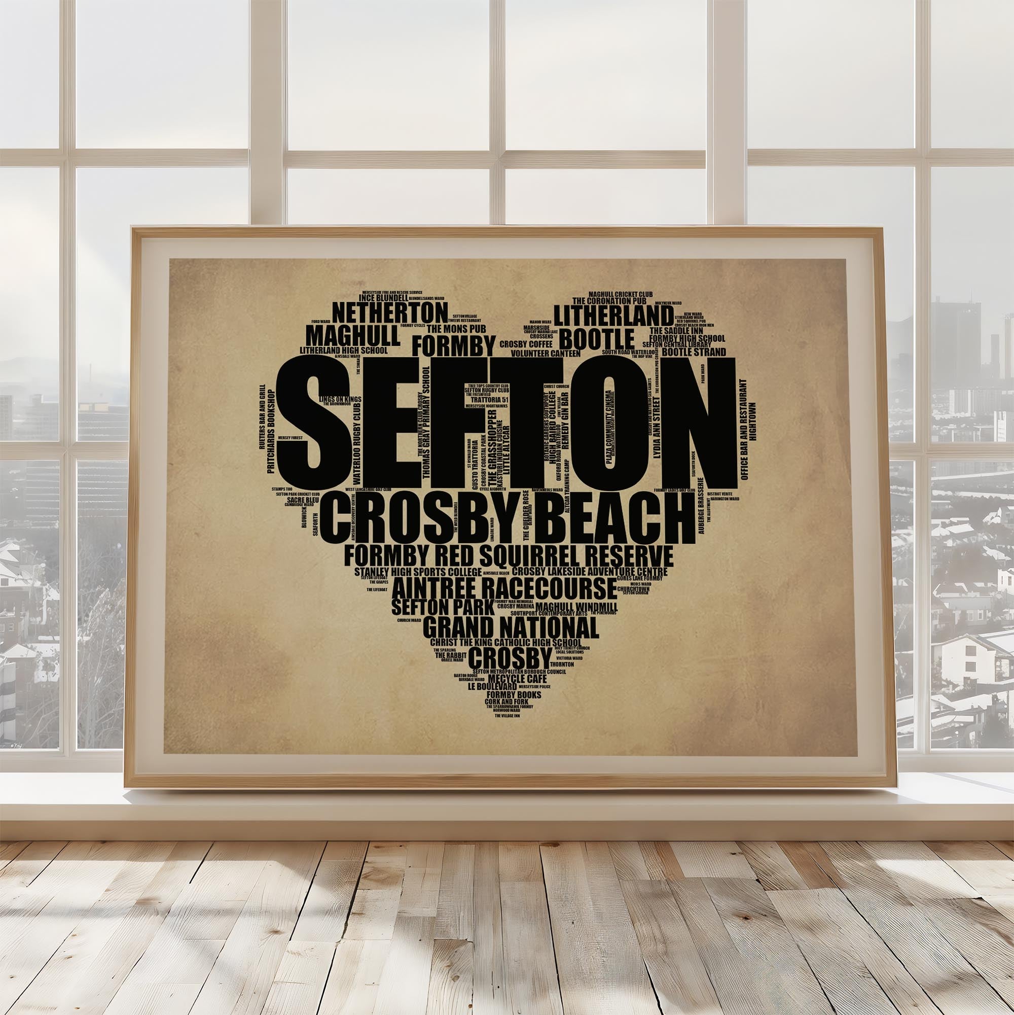 Sefton - Premium Typographic Word Cloud Prints, Posters & Gifts
