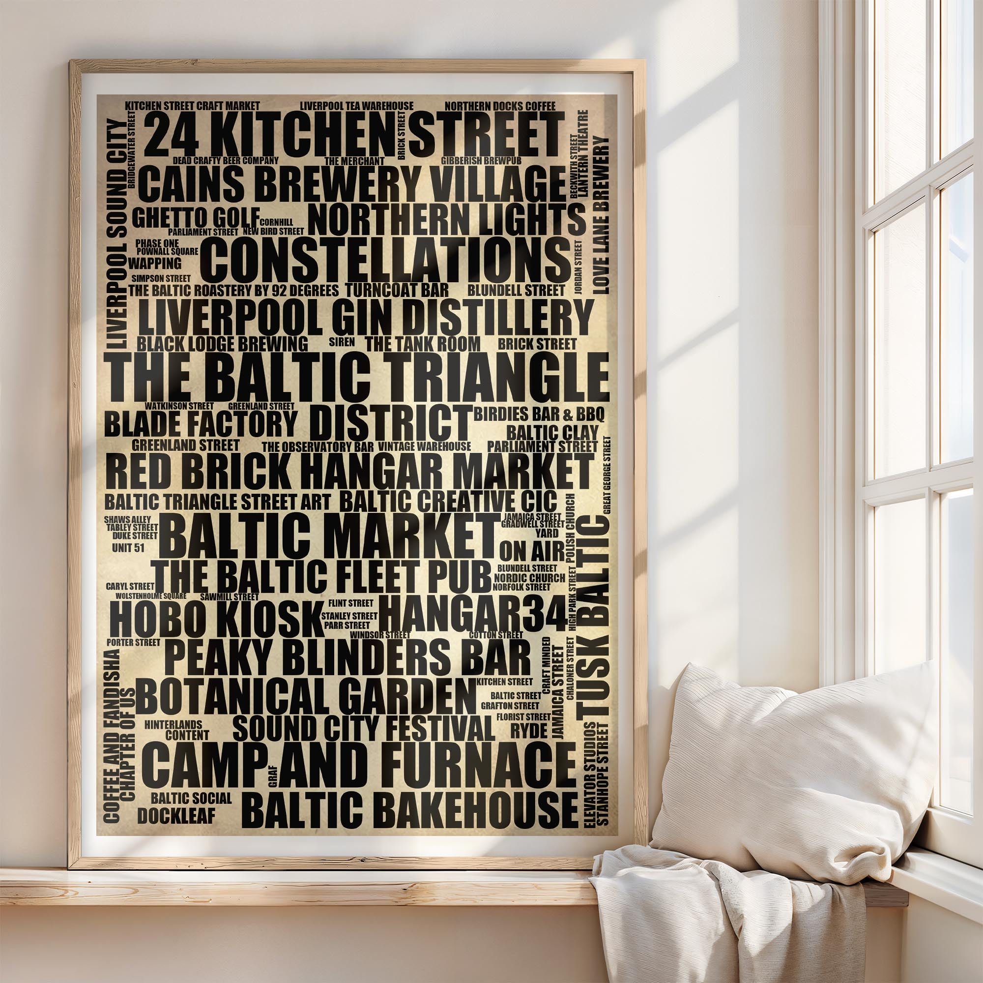 The Baltic Triangle - Premium Typographic Word Cloud Prints, Posters & Gifts