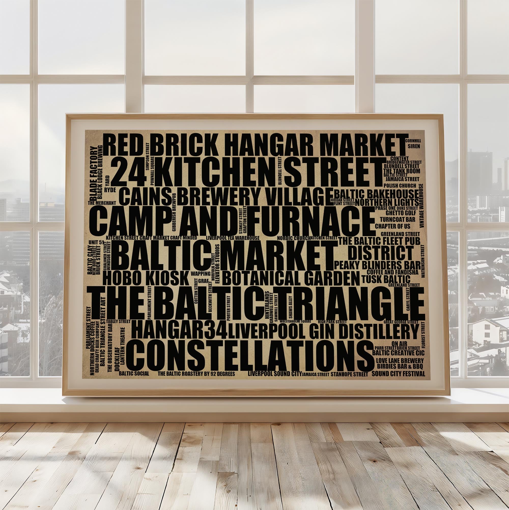 The Baltic Triangle - Premium Typographic Word Cloud Prints, Posters & Gifts