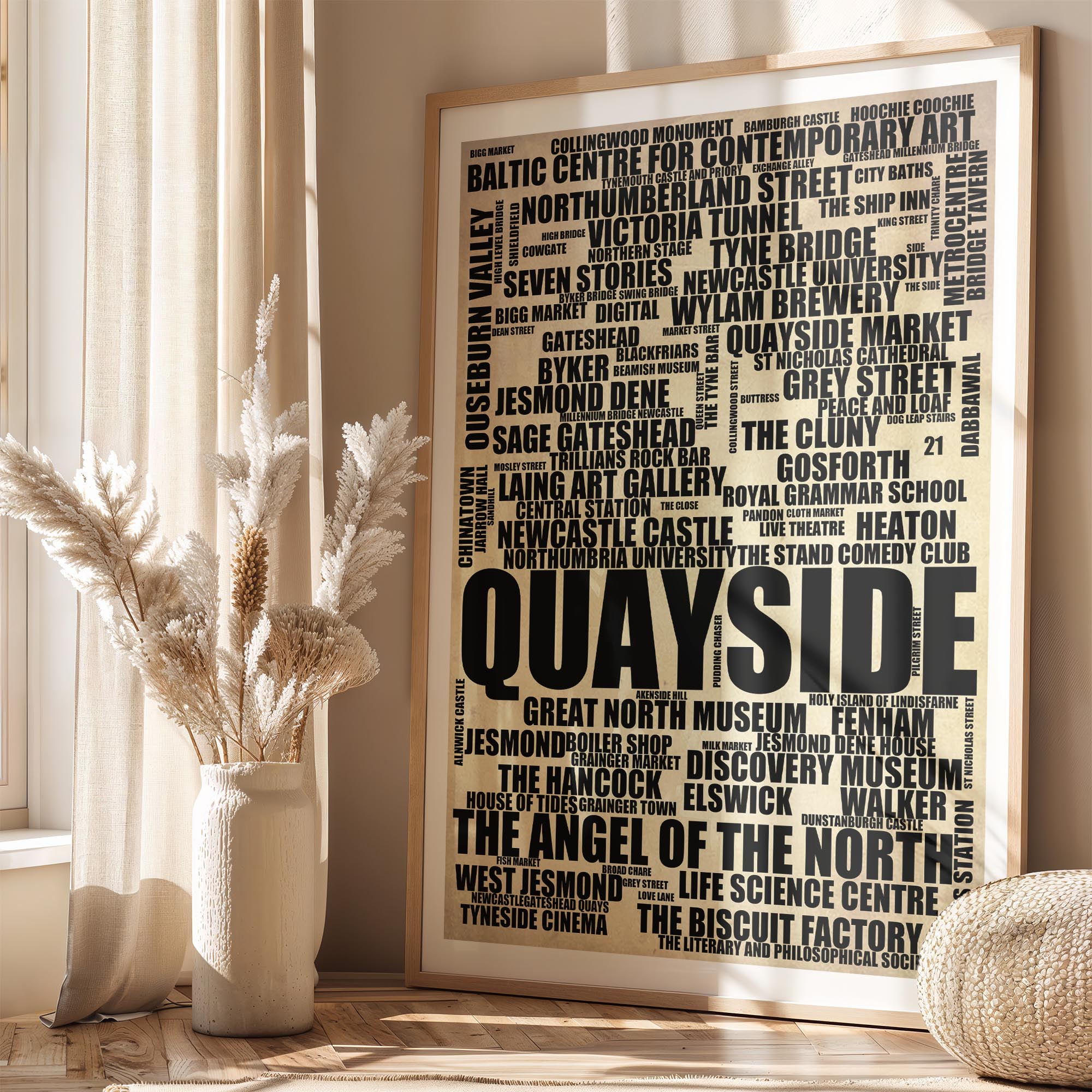 Quayside - Premium Typographic Word Cloud Prints, Posters & Gifts