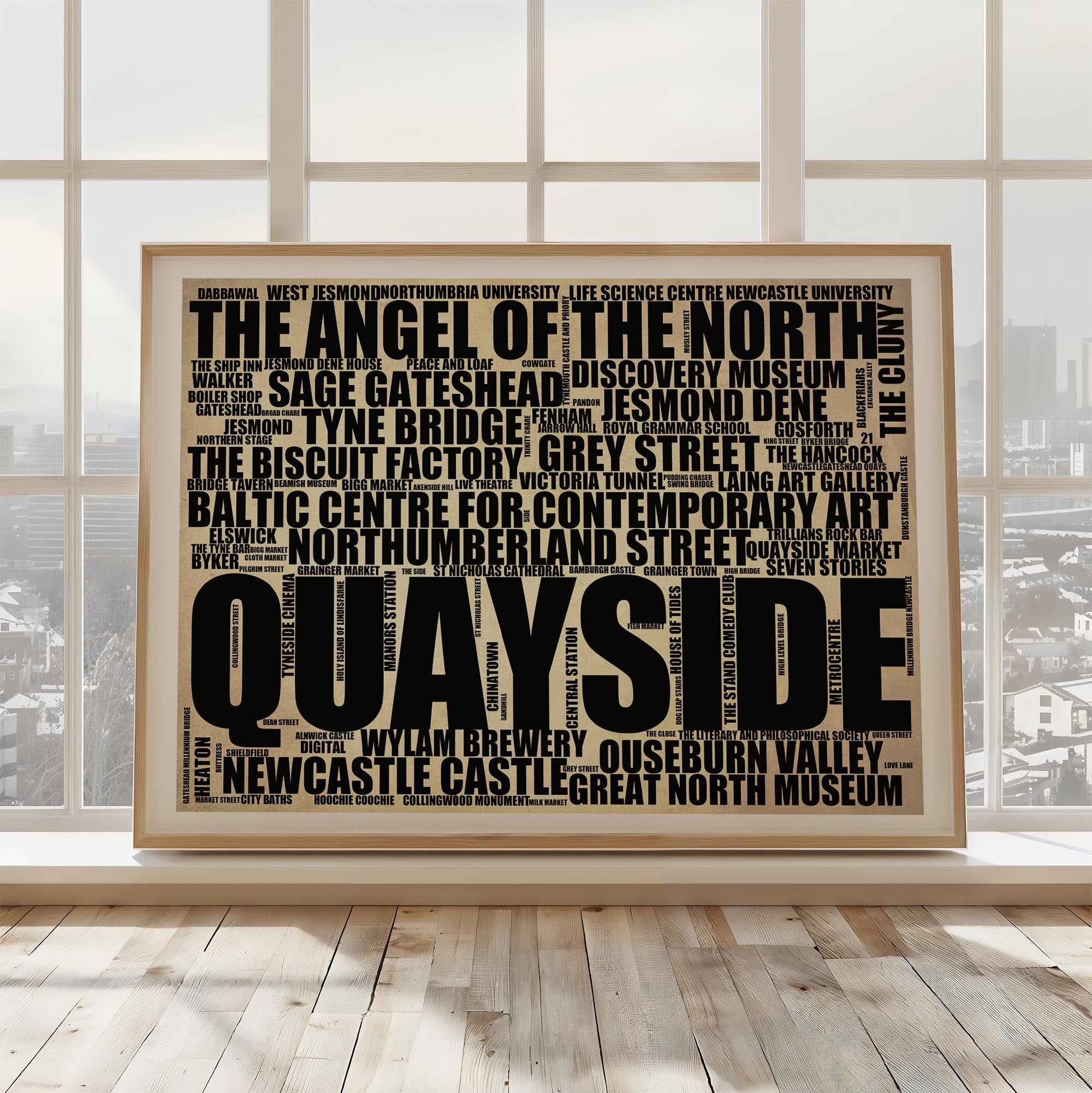 Quayside - Premium Typographic Word Cloud Prints, Posters & Gifts