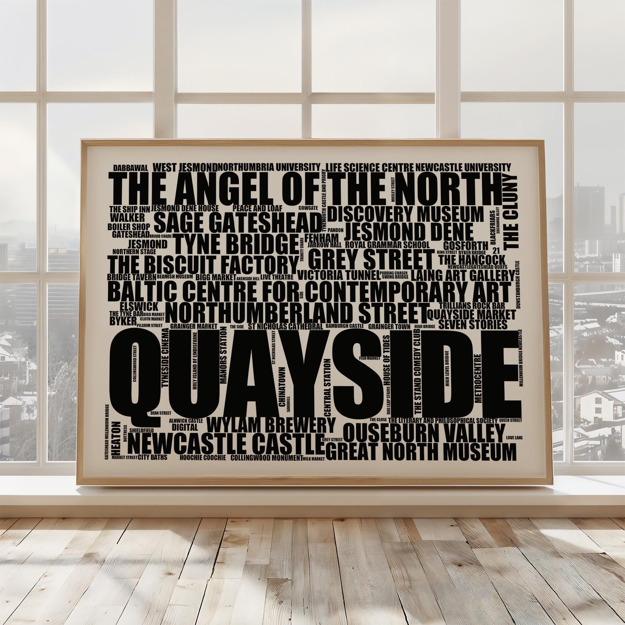 Quayside - Premium Typographic Word Cloud Prints, Posters & Gifts