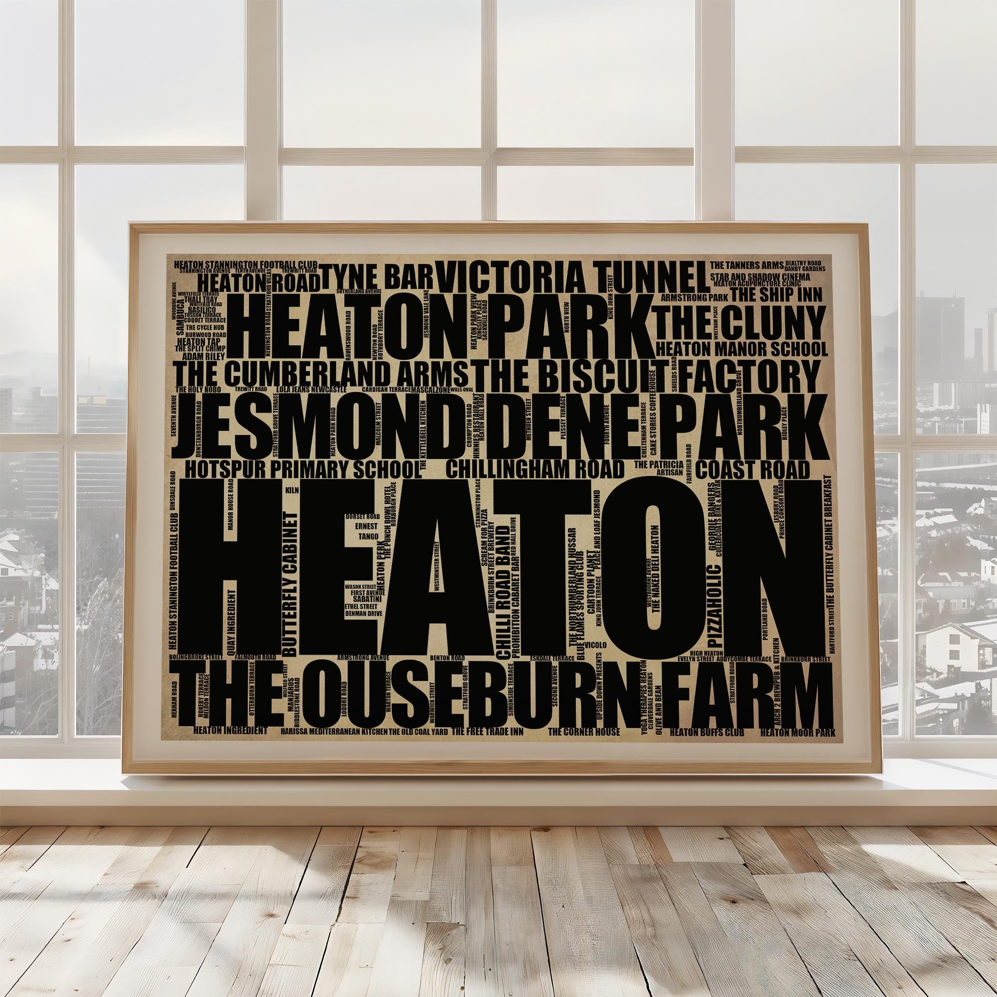 Heaton - Premium Typographic Word Cloud Prints, Posters & Gifts