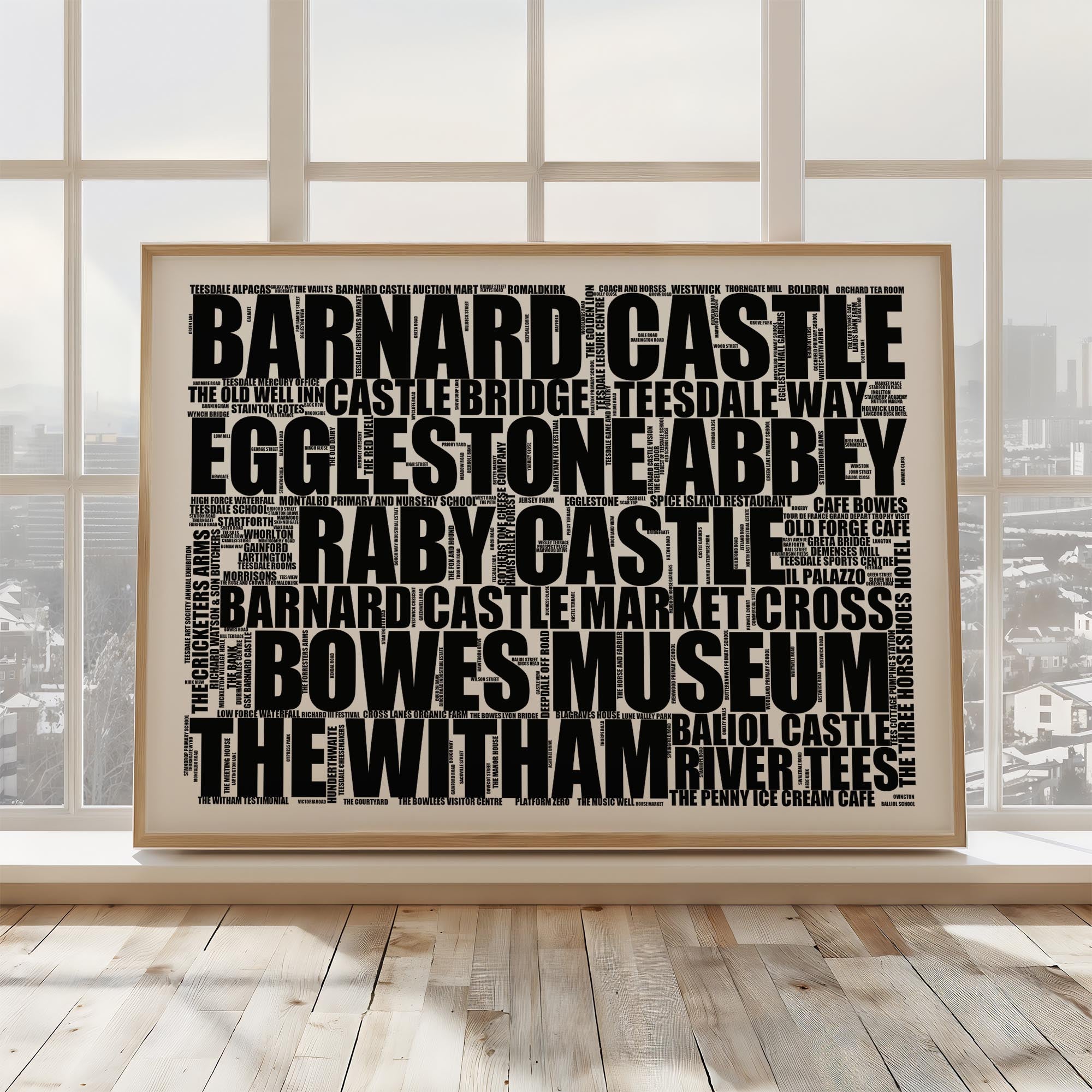 Barnard Castle - Premium Typographic Word Cloud Prints, Posters & Gifts