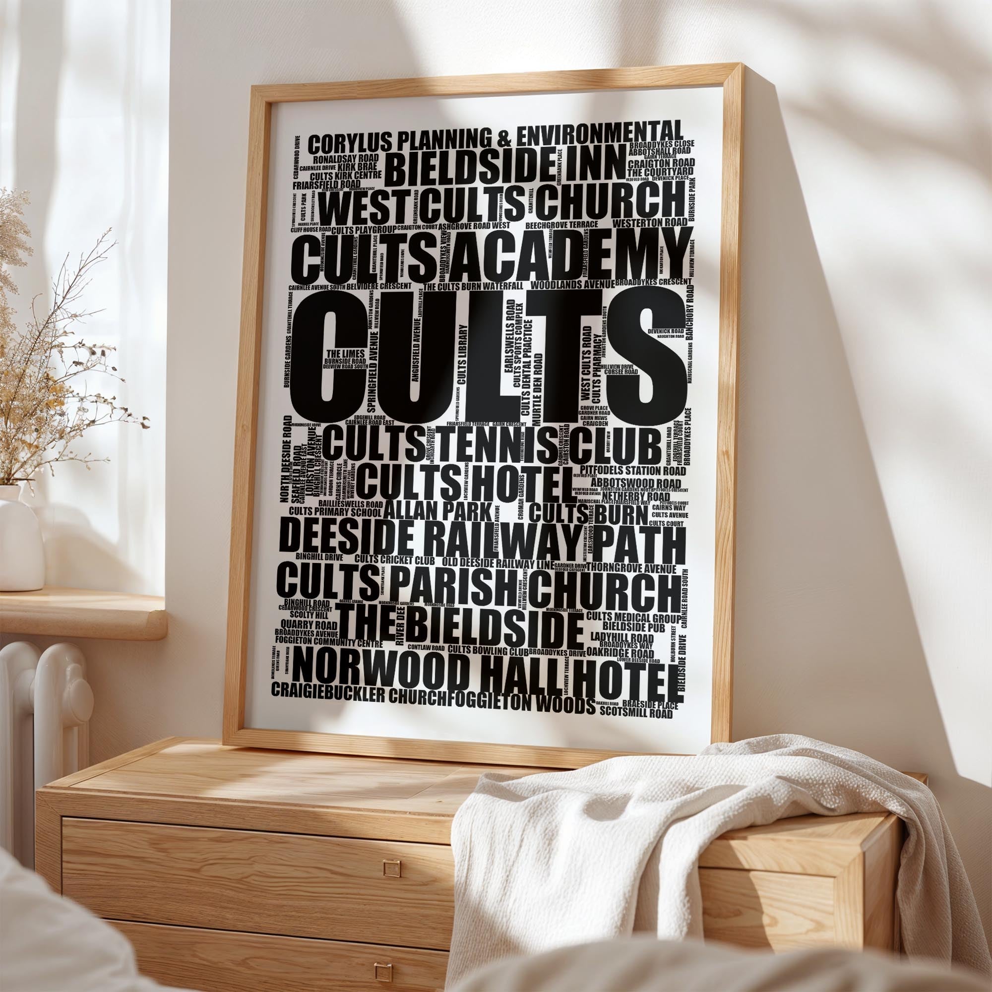 Cults - Premium Typographic Word Cloud Prints, Posters & Gifts