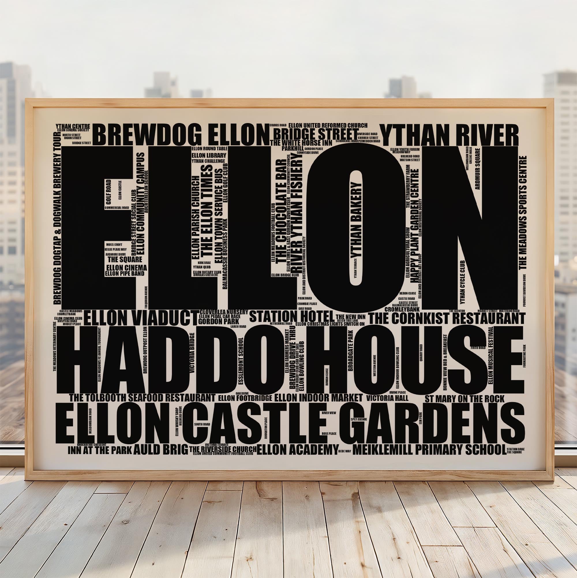 Ellon - Premium Typographic Word Cloud Prints, Posters & Gifts