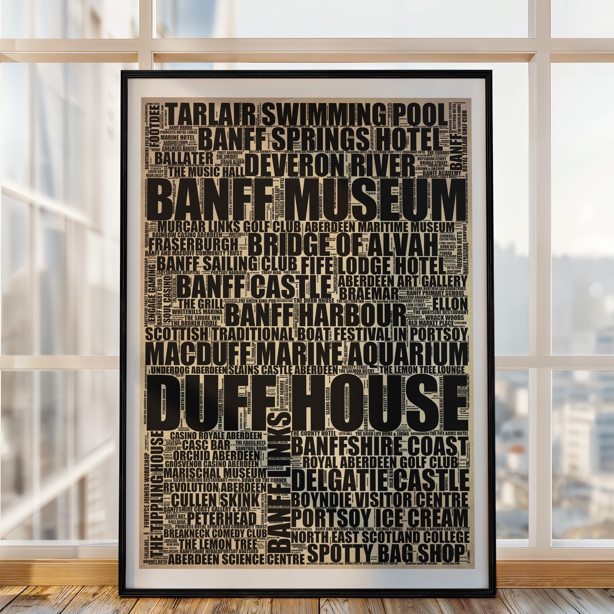 Banff - Premium Typographic Word Cloud Prints, Posters & Gifts