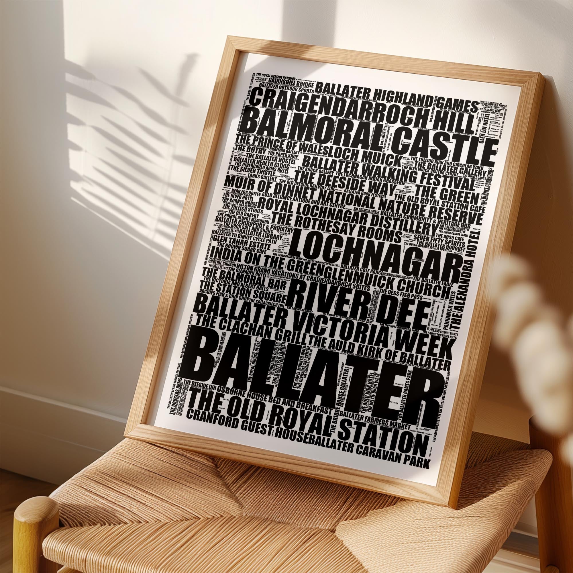 Ballater - Premium Typographic Word Cloud Prints, Posters & Gifts