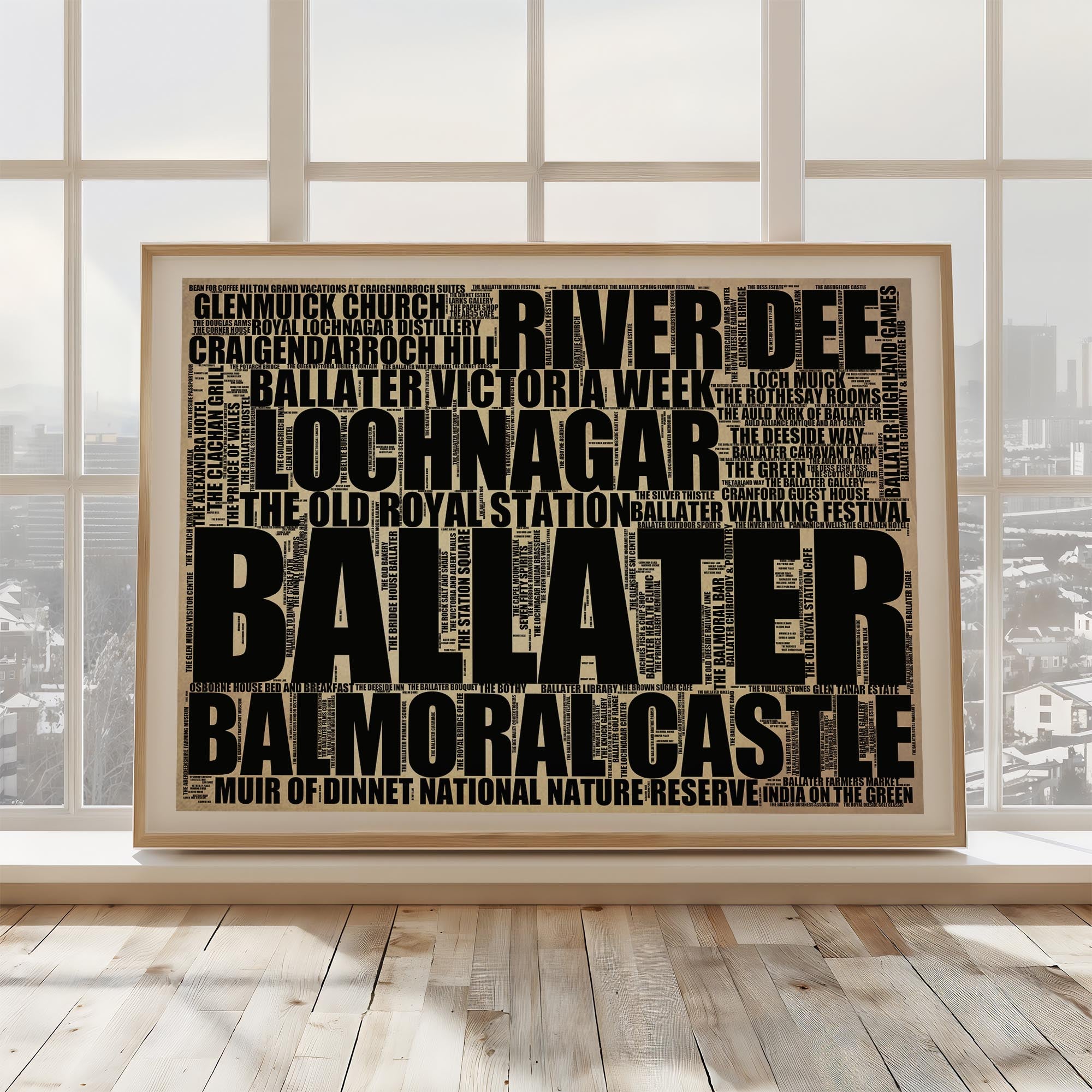 Ballater - Premium Typographic Word Cloud Prints, Posters & Gifts