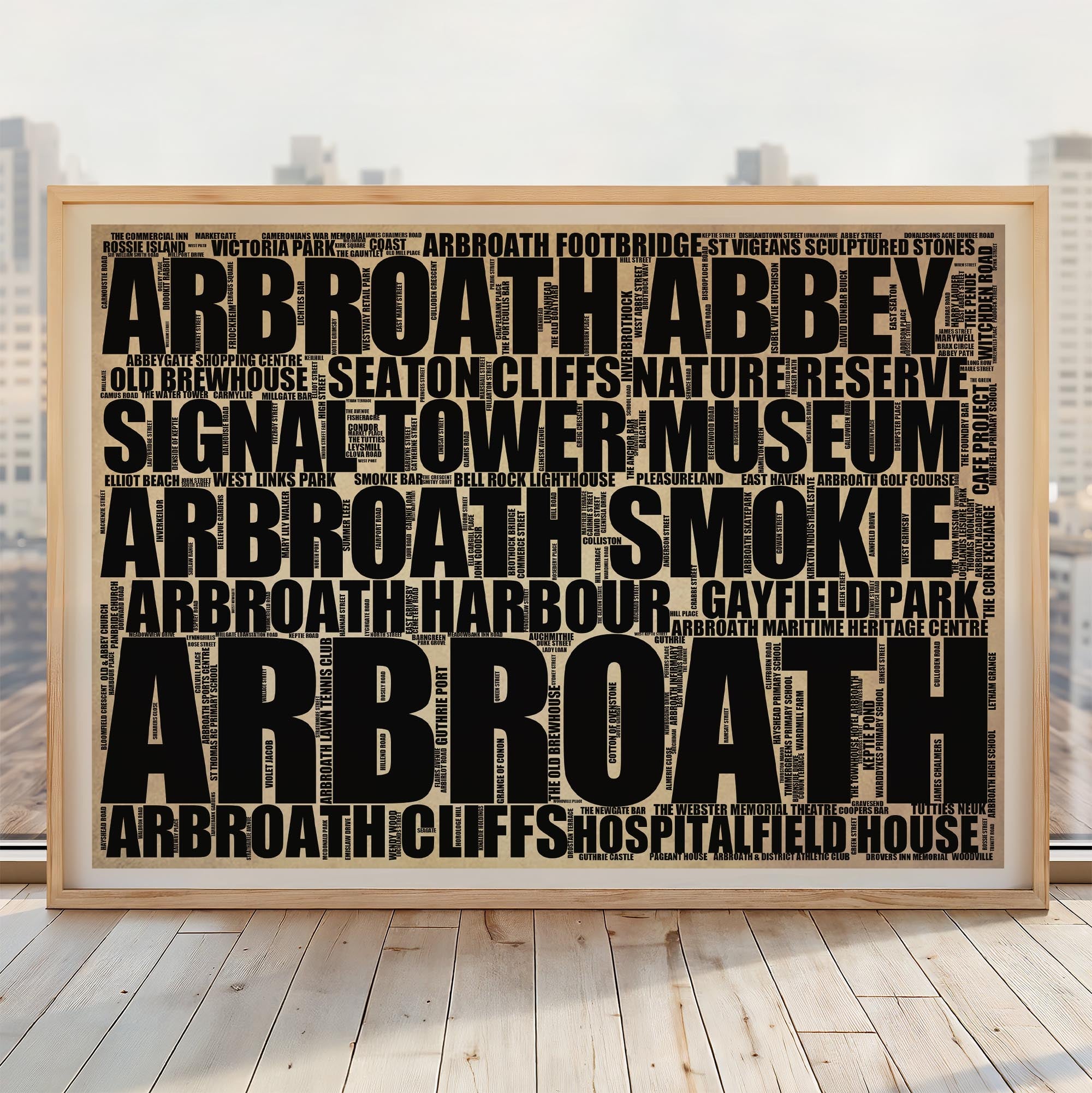 Arbroath - Premium Typographic Word Cloud Prints, Posters & Gifts