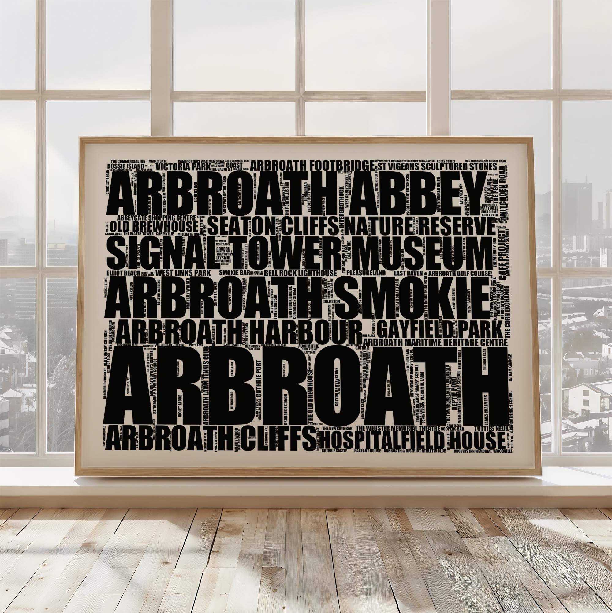 Arbroath - Premium Typographic Word Cloud Prints, Posters & Gifts