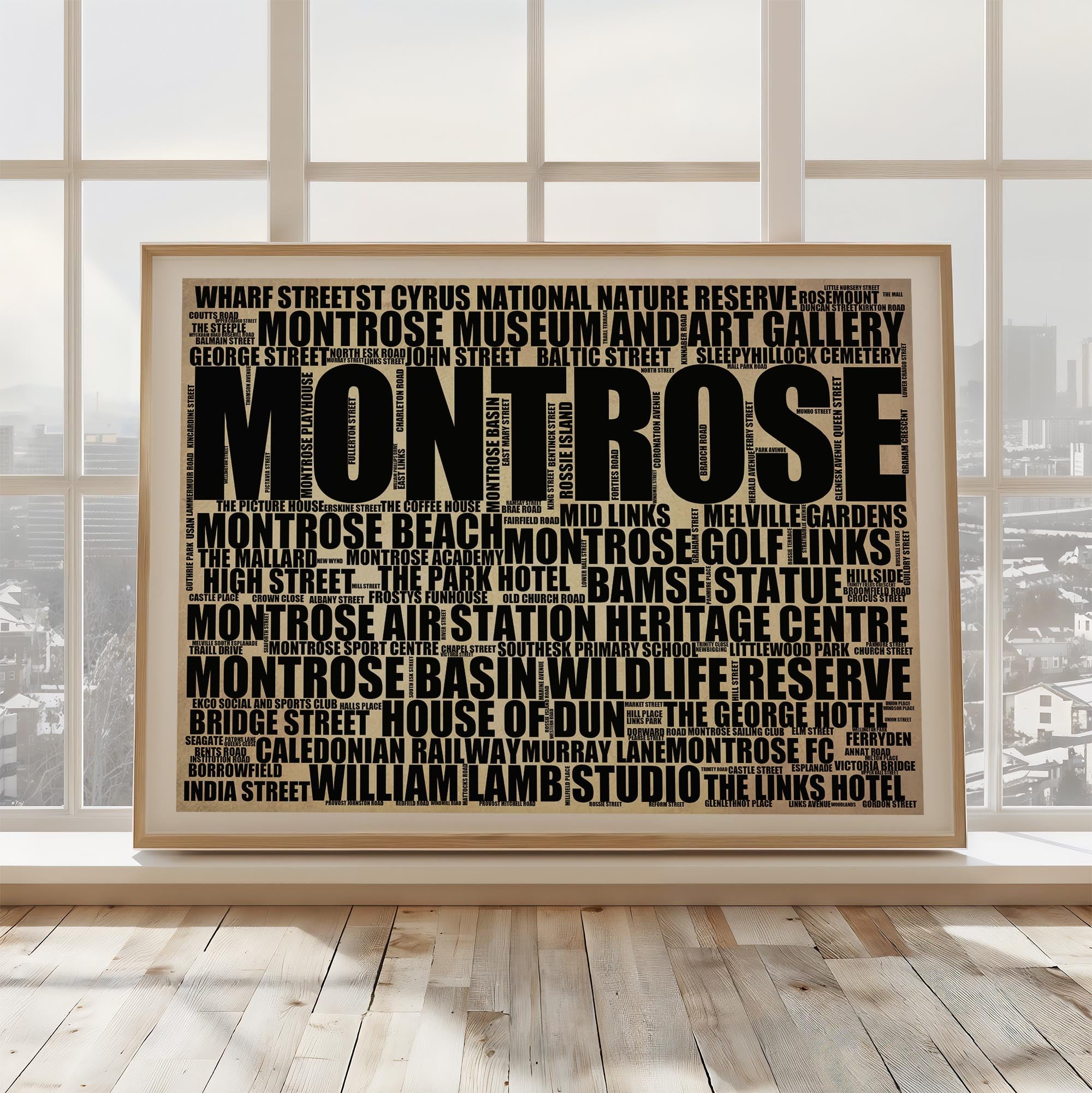 Montrose - Premium Typographic Word Cloud Prints, Posters & Gifts