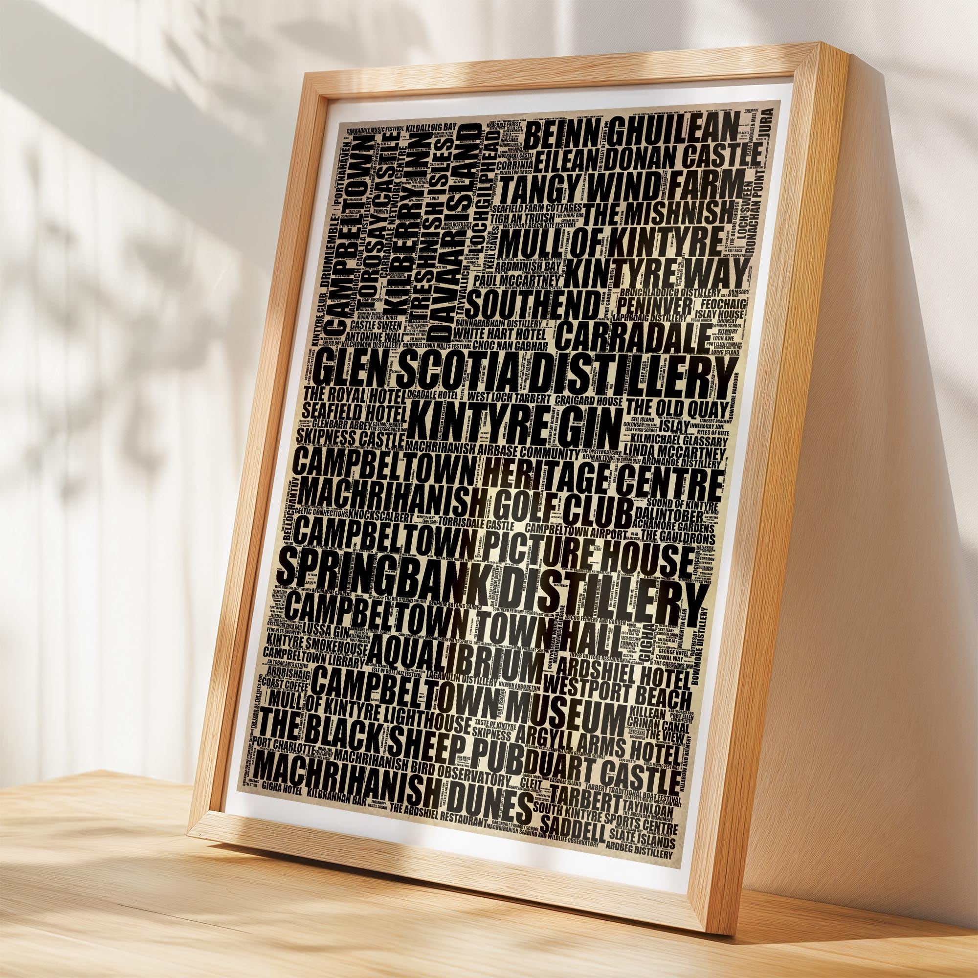 Campbeltown - Premium Typographic Word Cloud Prints, Posters & Gifts