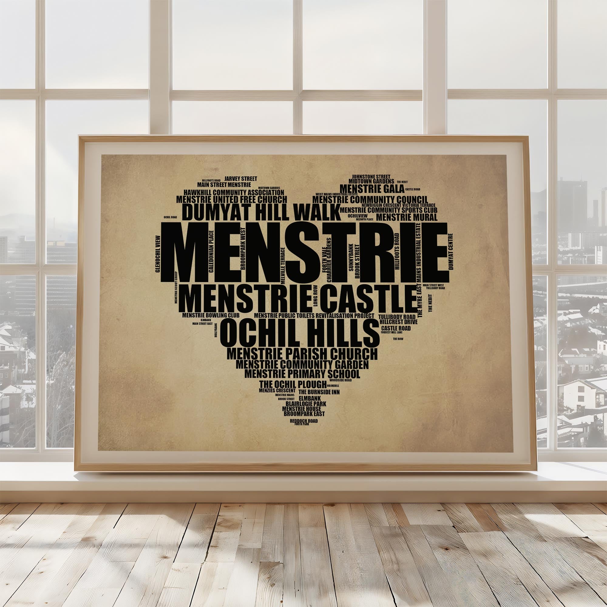 Menstrie - Premium Typographic Word Cloud Prints, Posters & Gifts