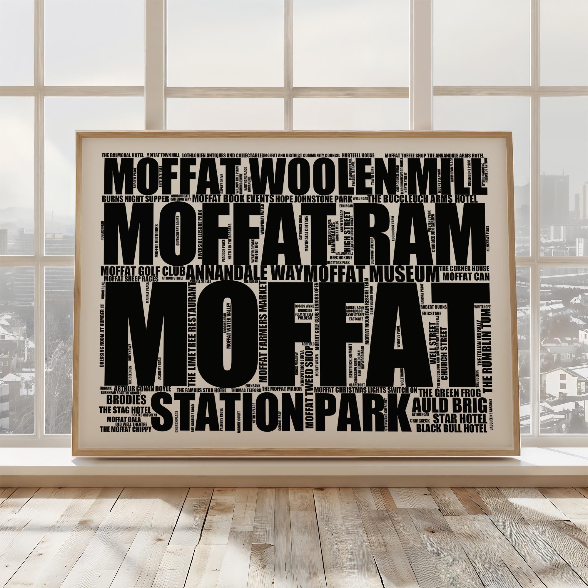 Moffat - Premium Typographic Word Cloud Prints, Posters & Gifts