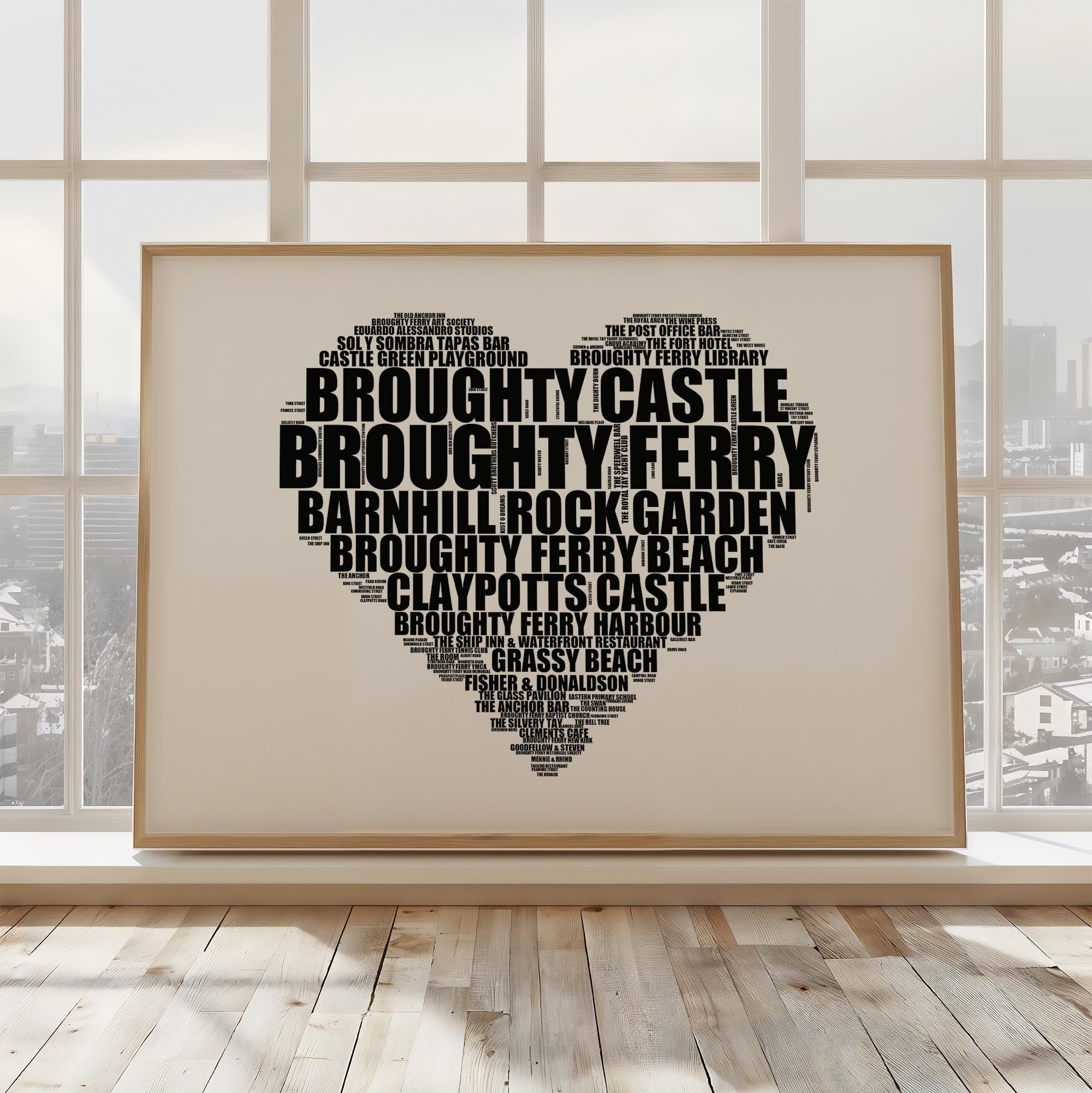 Broughty Ferry - Premium Typographic Word Cloud Prints, Posters & Gifts