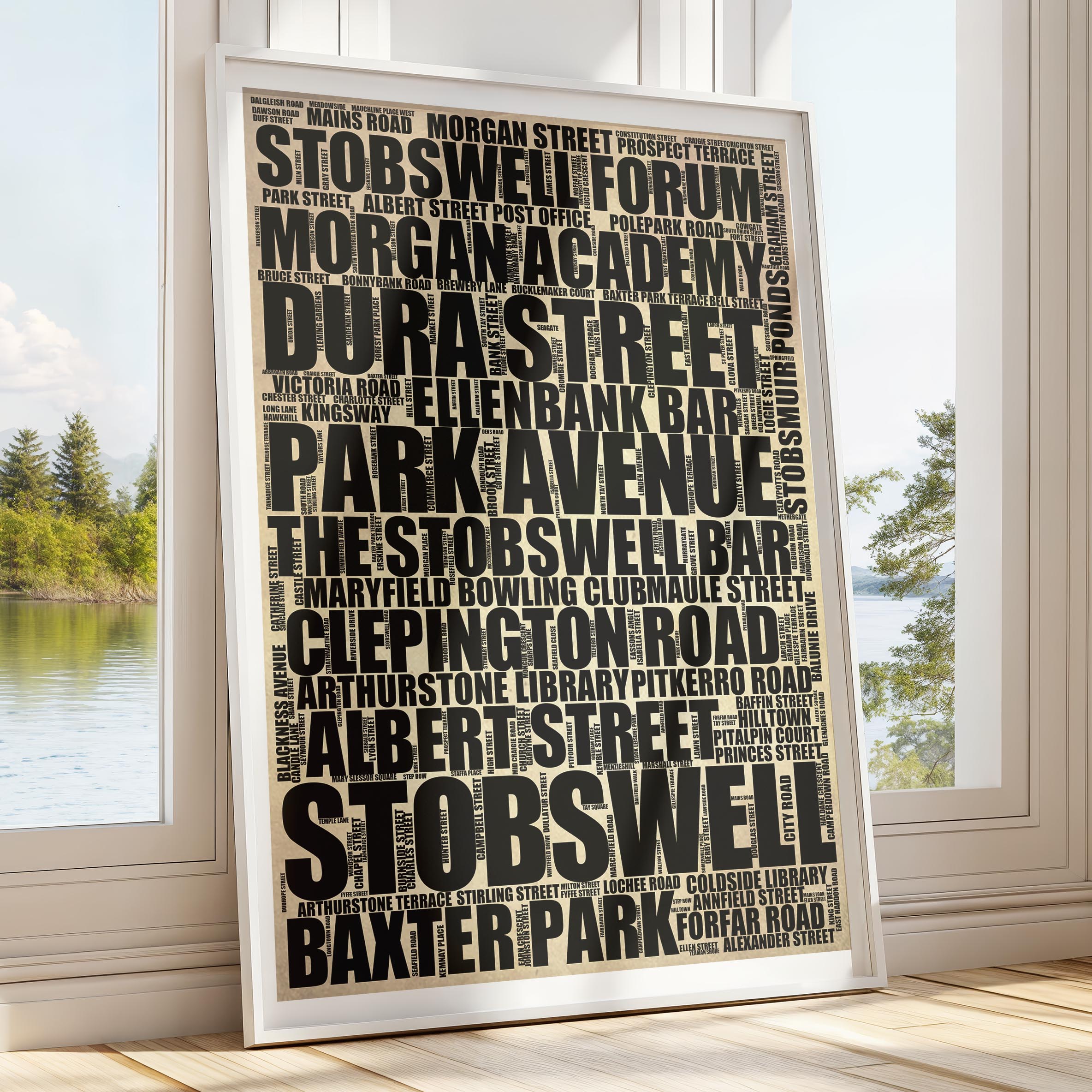 Stobswell - Premium Typographic Word Cloud Prints, Posters & Gifts