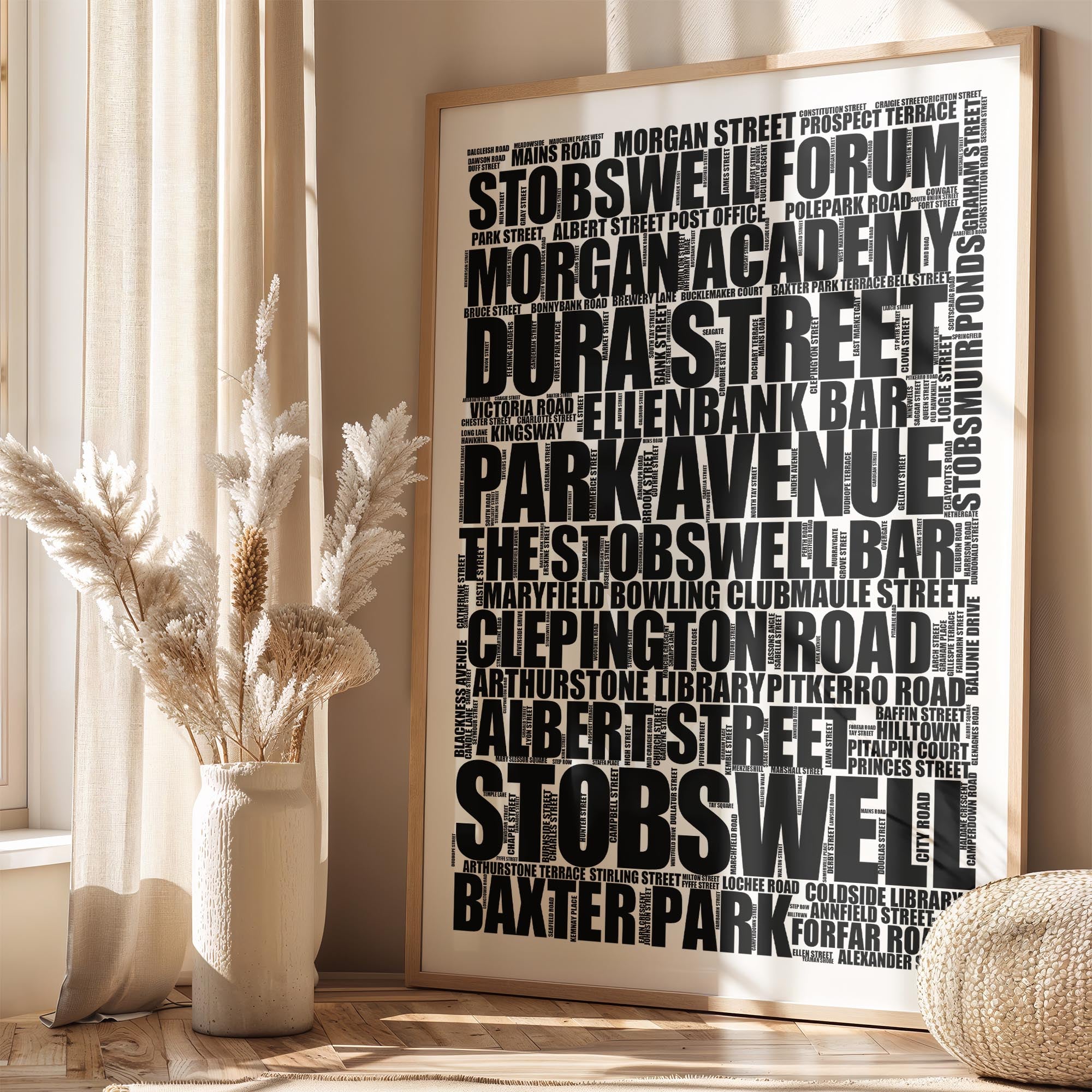 Stobswell - Premium Typographic Word Cloud Prints, Posters & Gifts