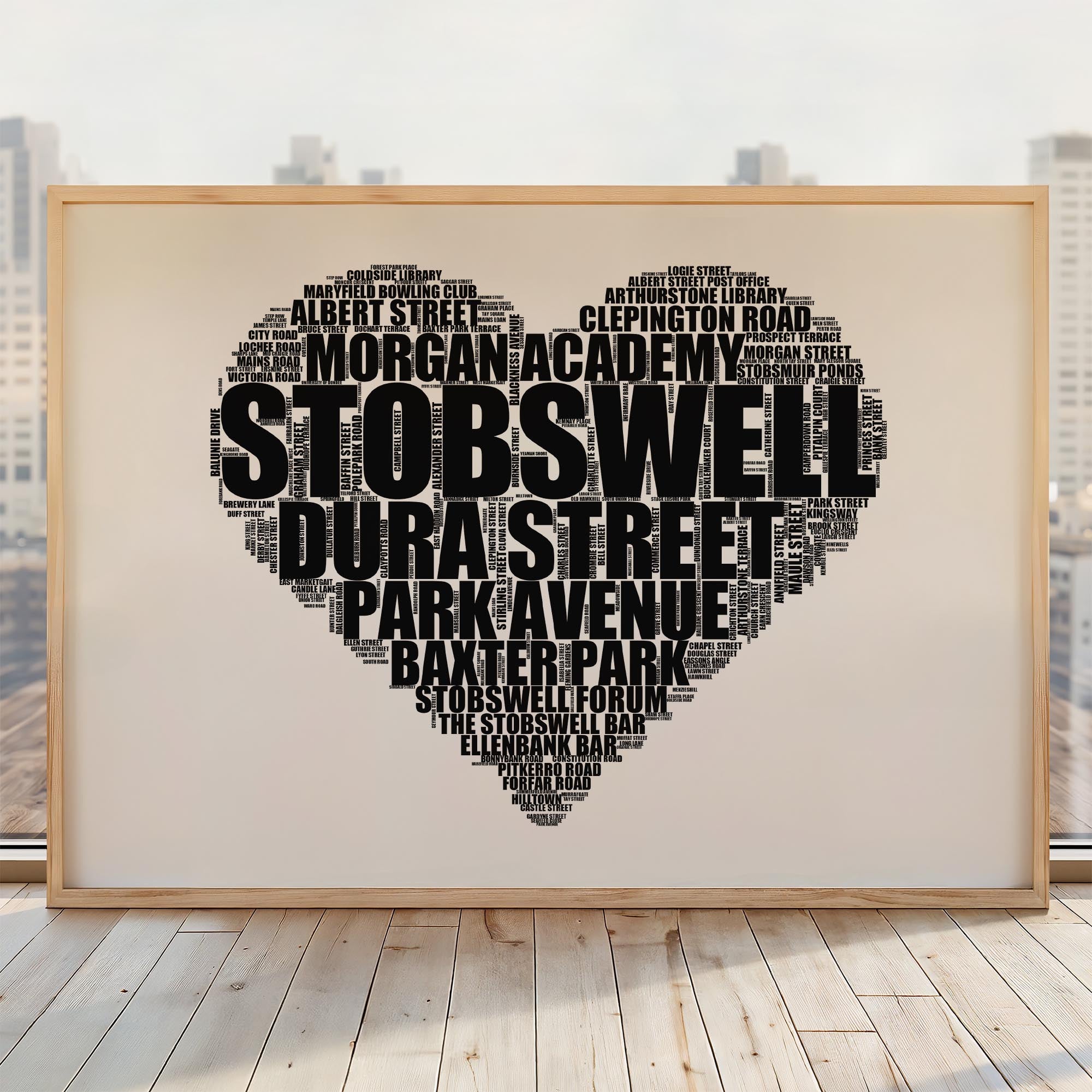 Stobswell - Premium Typographic Word Cloud Prints, Posters & Gifts