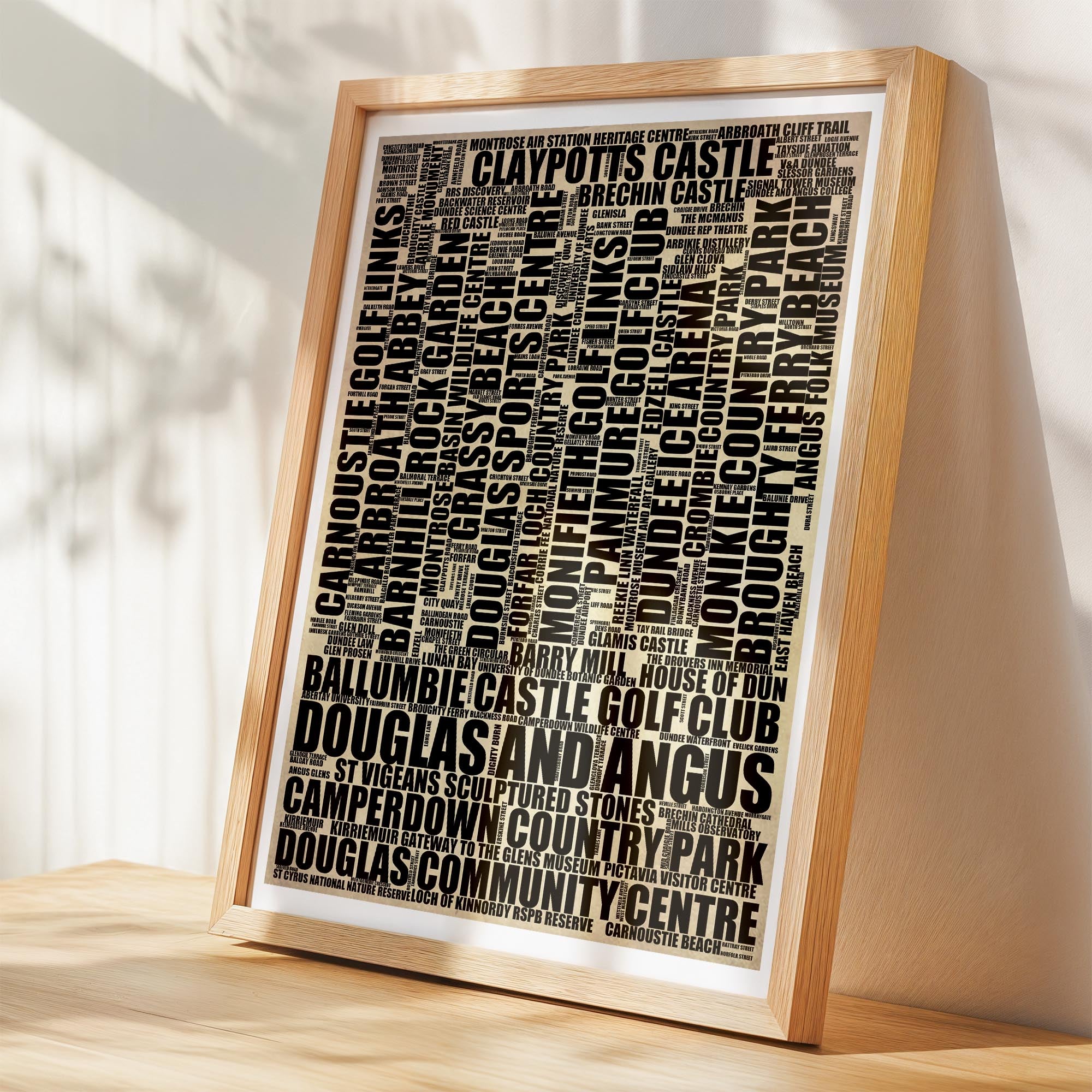 Douglas and Angus - Premium Typographic Word Cloud Prints, Posters & Gifts