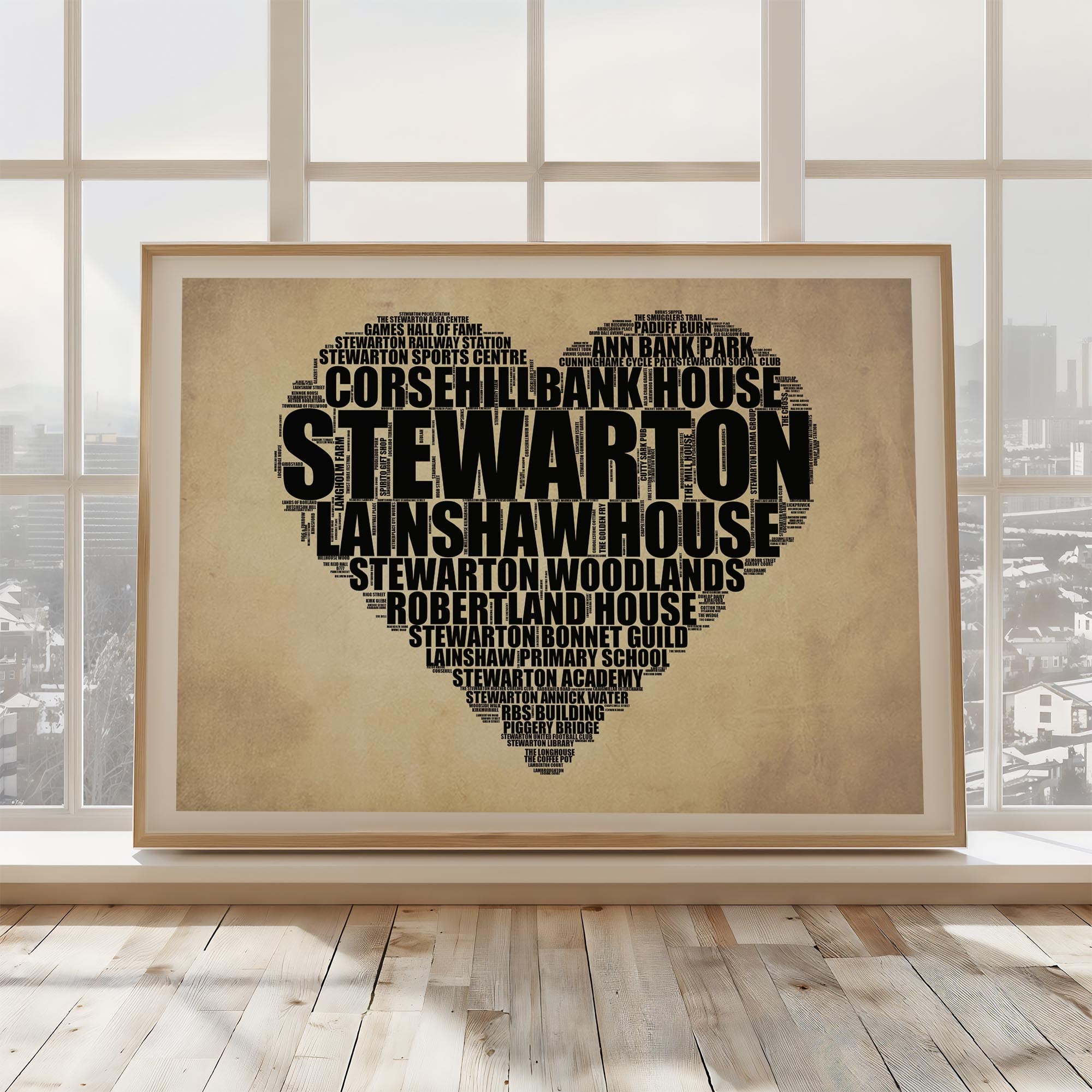 Stewarton - Premium Typographic Word Cloud Prints, Posters & Gifts