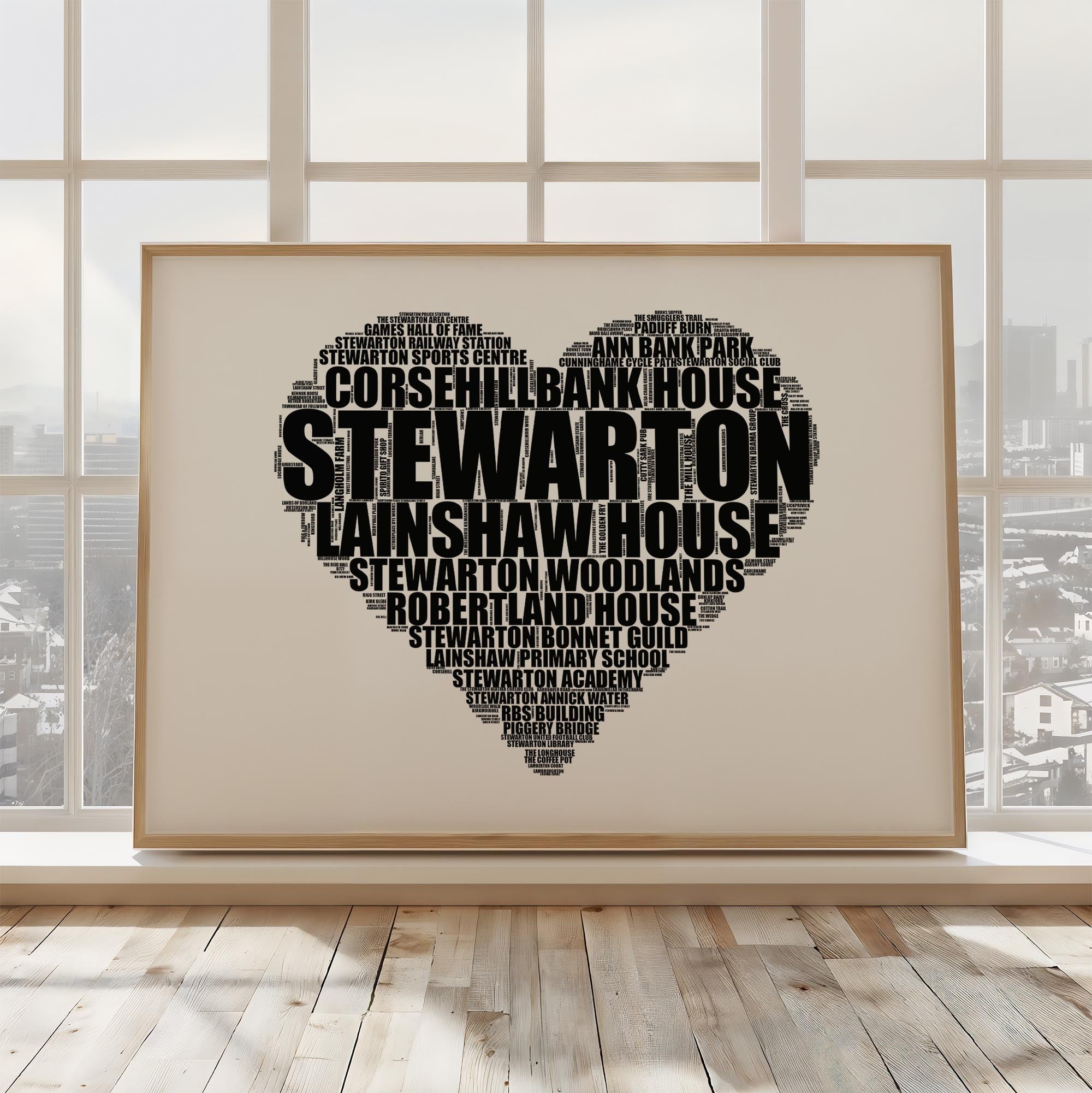 Stewarton - Premium Typographic Word Cloud Prints, Posters & Gifts