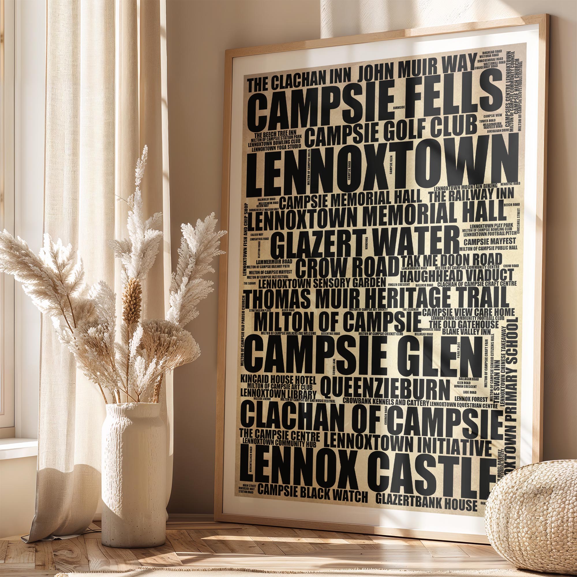 Lennoxtown - Premium Typographic Word Cloud Prints, Posters & Gifts