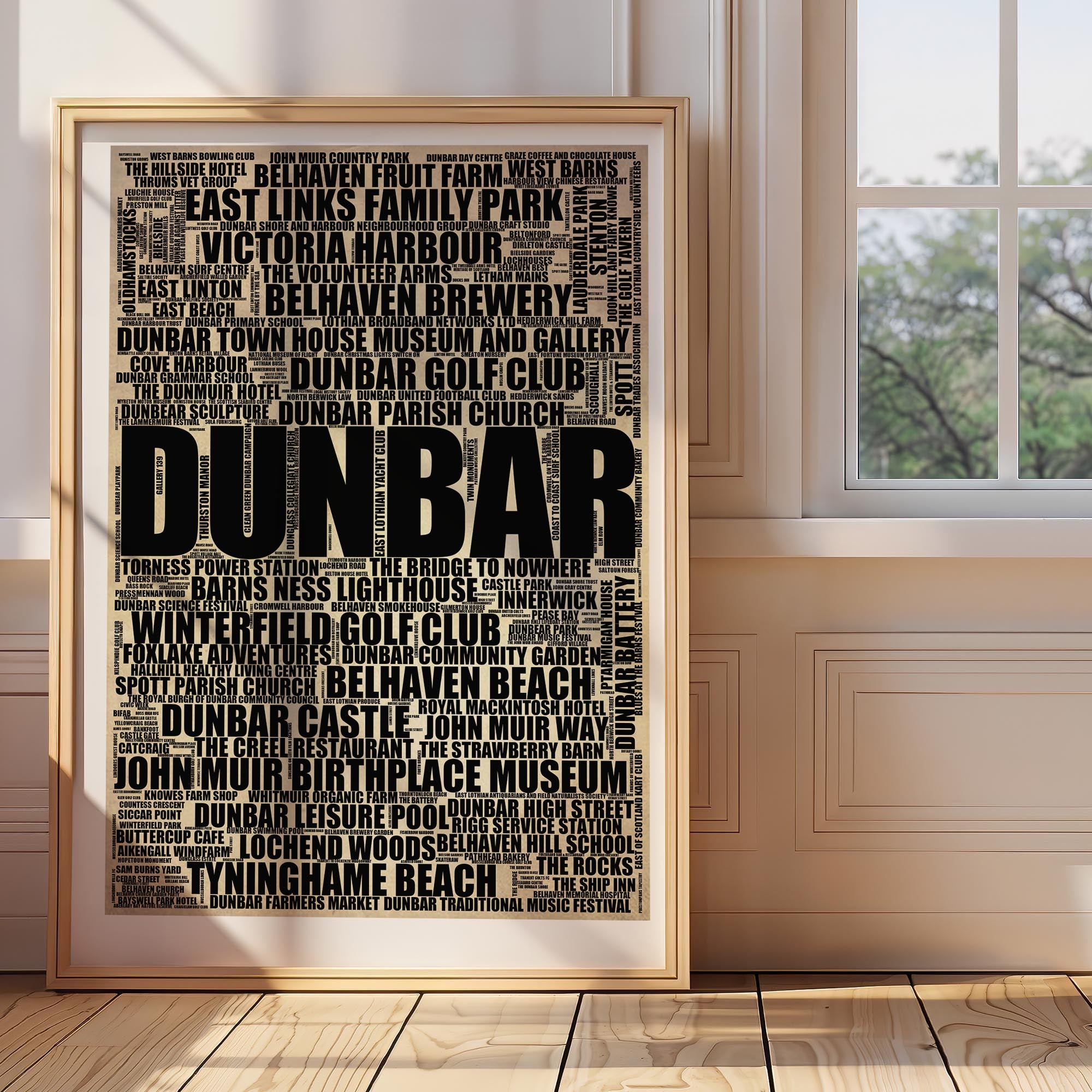 Dunbar - Premium Typographic Word Cloud Prints, Posters & Gifts