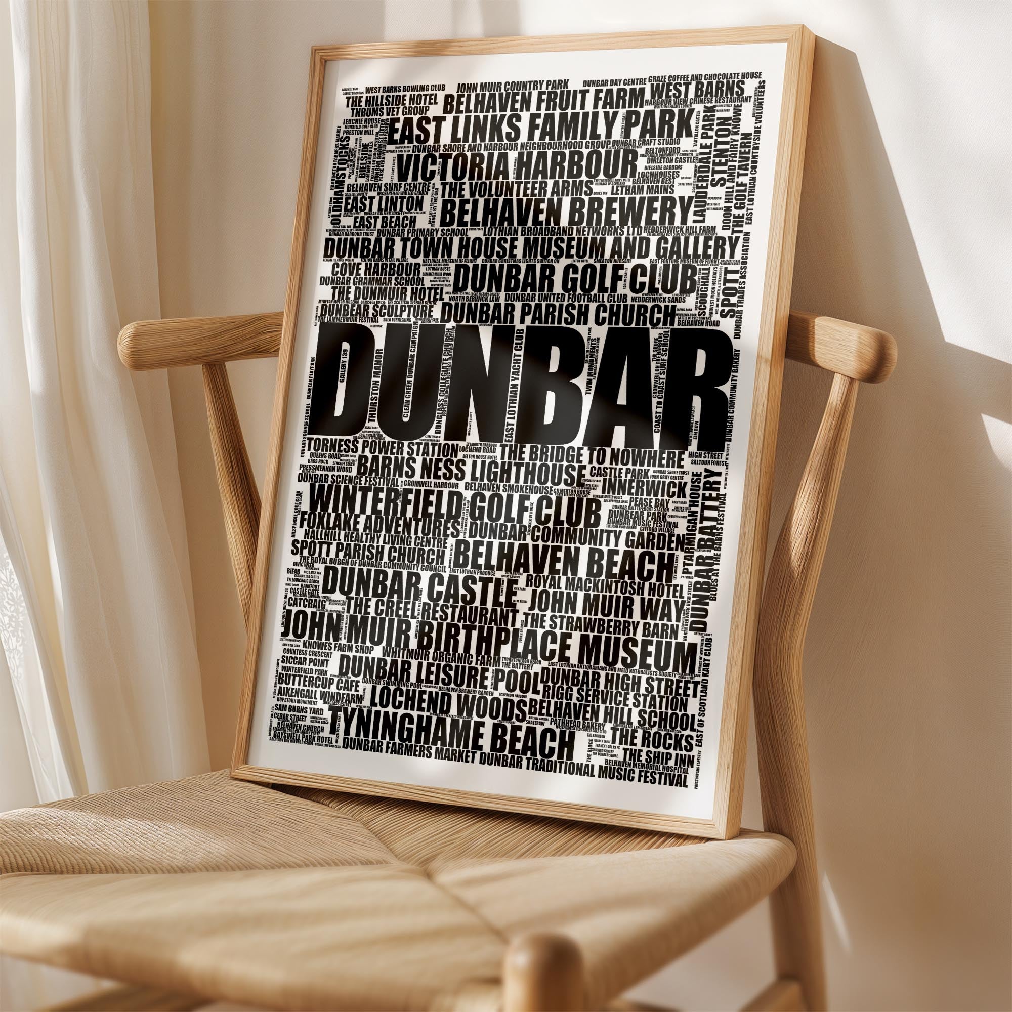 Dunbar - Premium Typographic Word Cloud Prints, Posters & Gifts