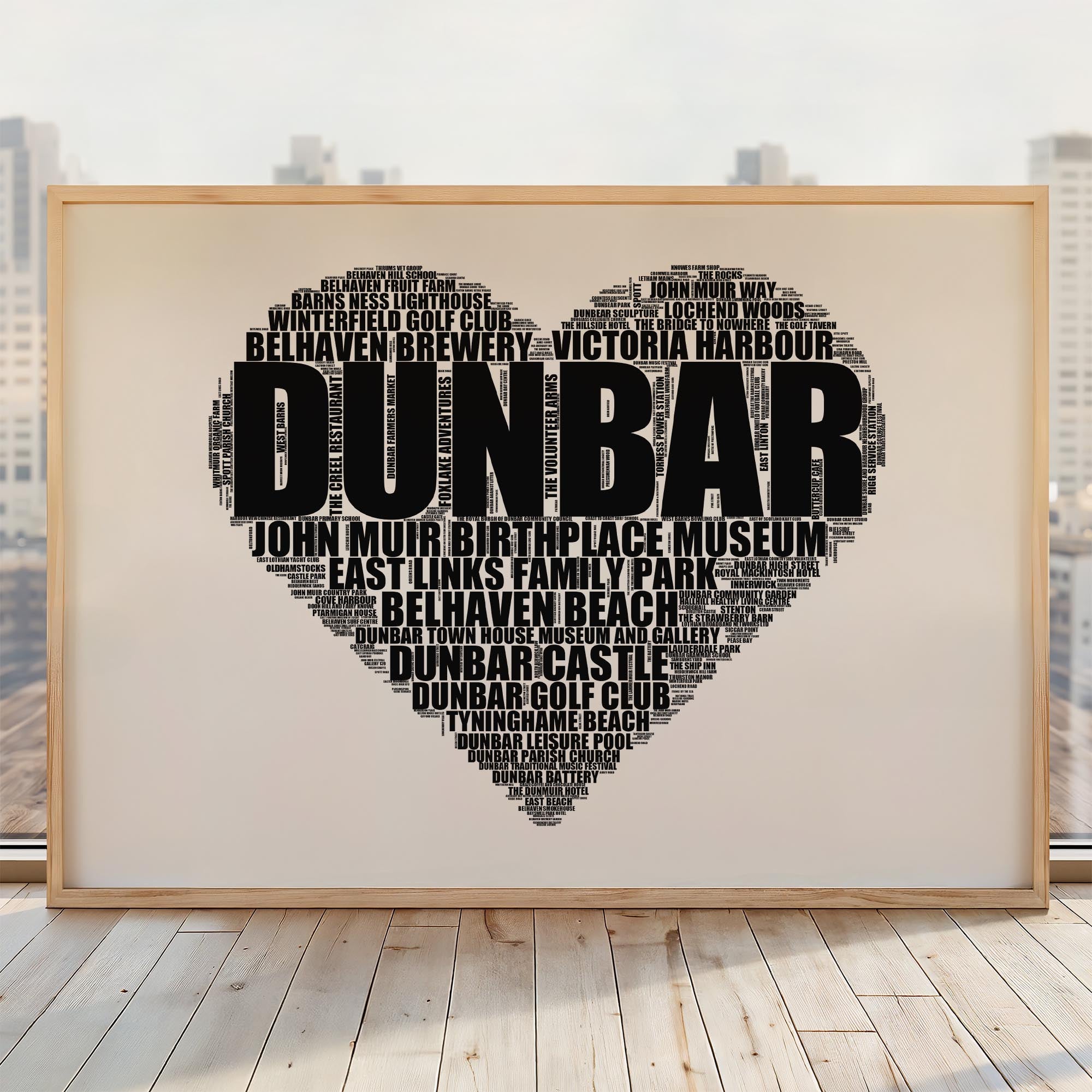 Dunbar - Premium Typographic Word Cloud Prints, Posters & Gifts