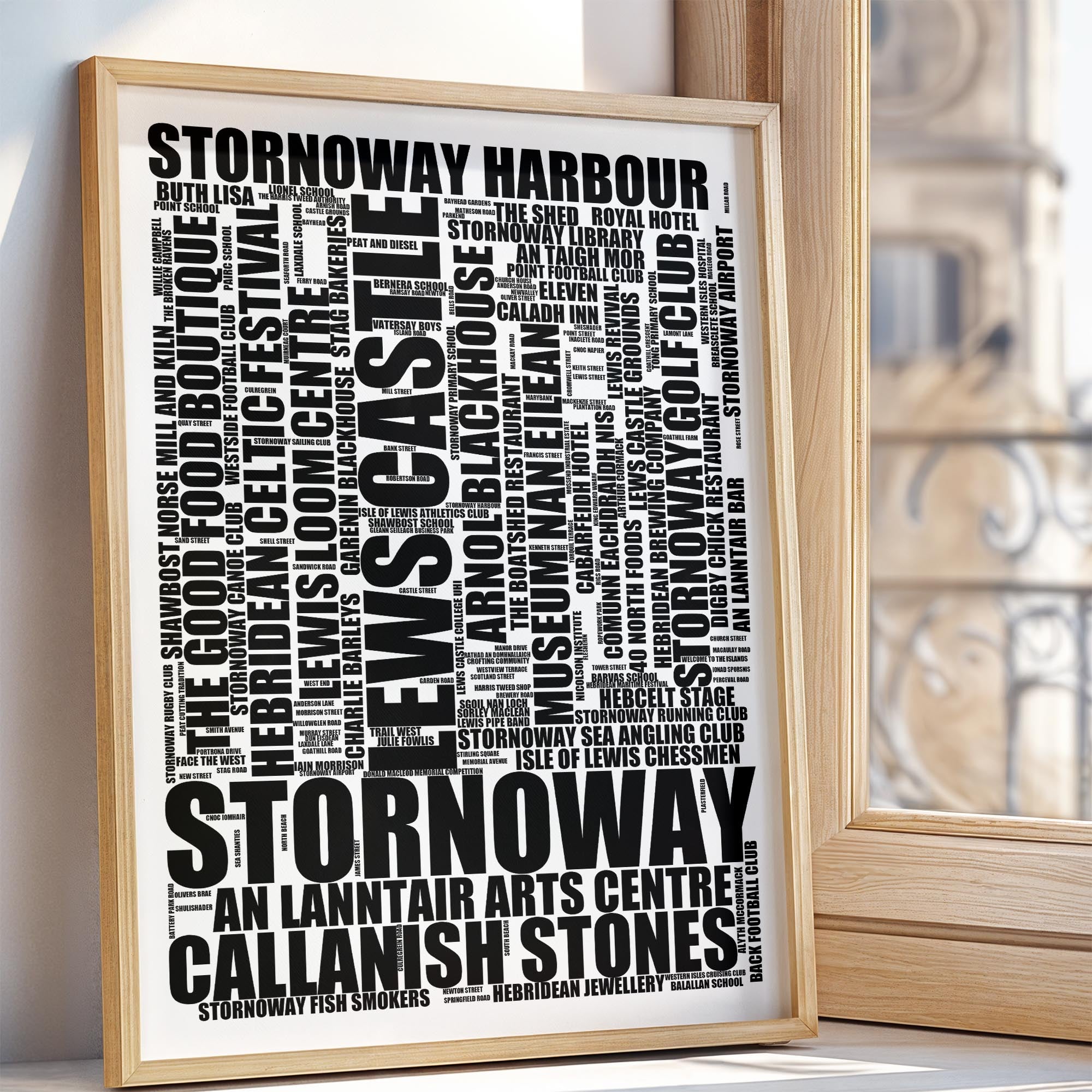 Stornoway - Premium Typographic Word Cloud Prints, Posters & Gifts