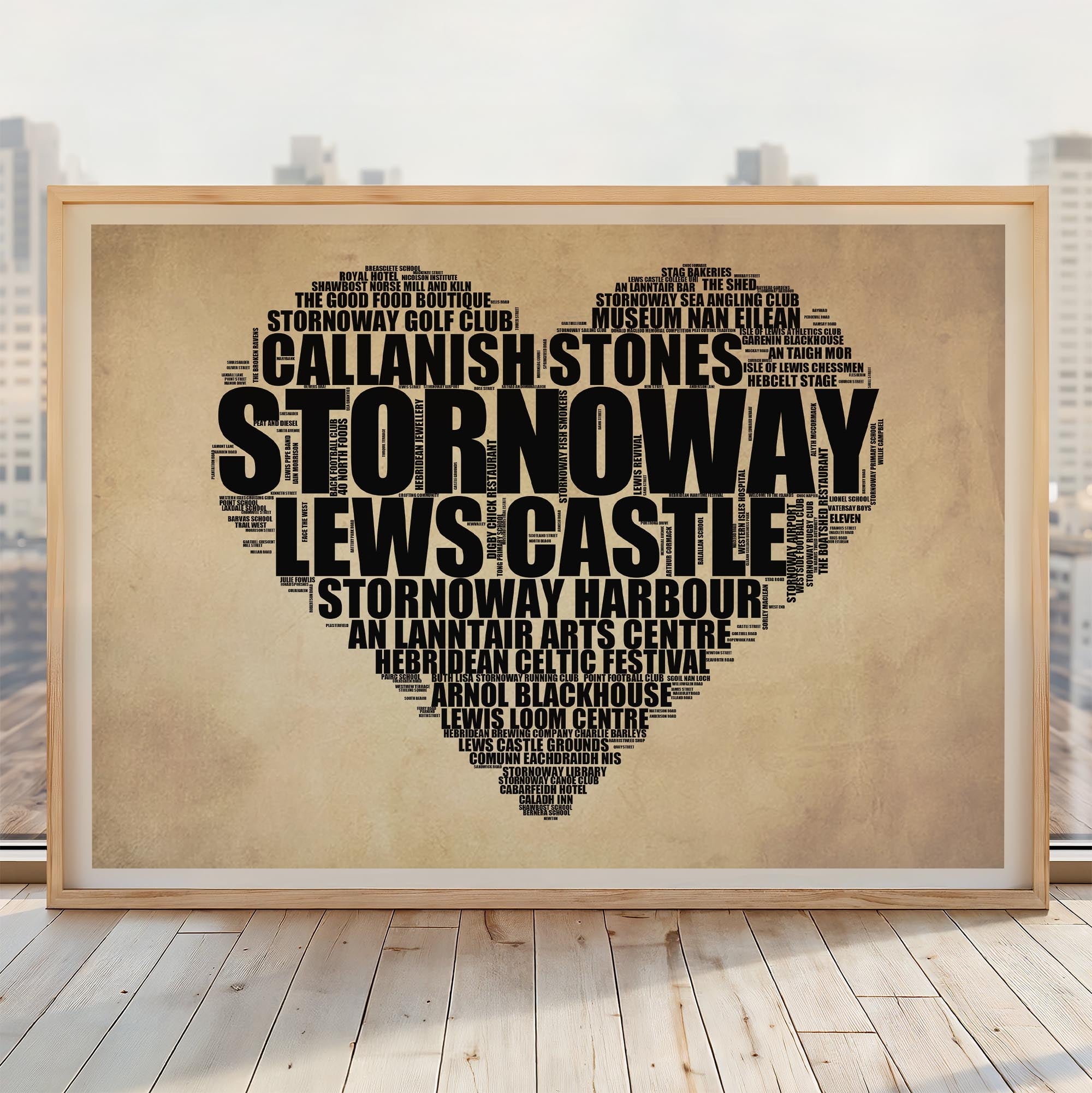 Stornoway - Premium Typographic Word Cloud Prints, Posters & Gifts