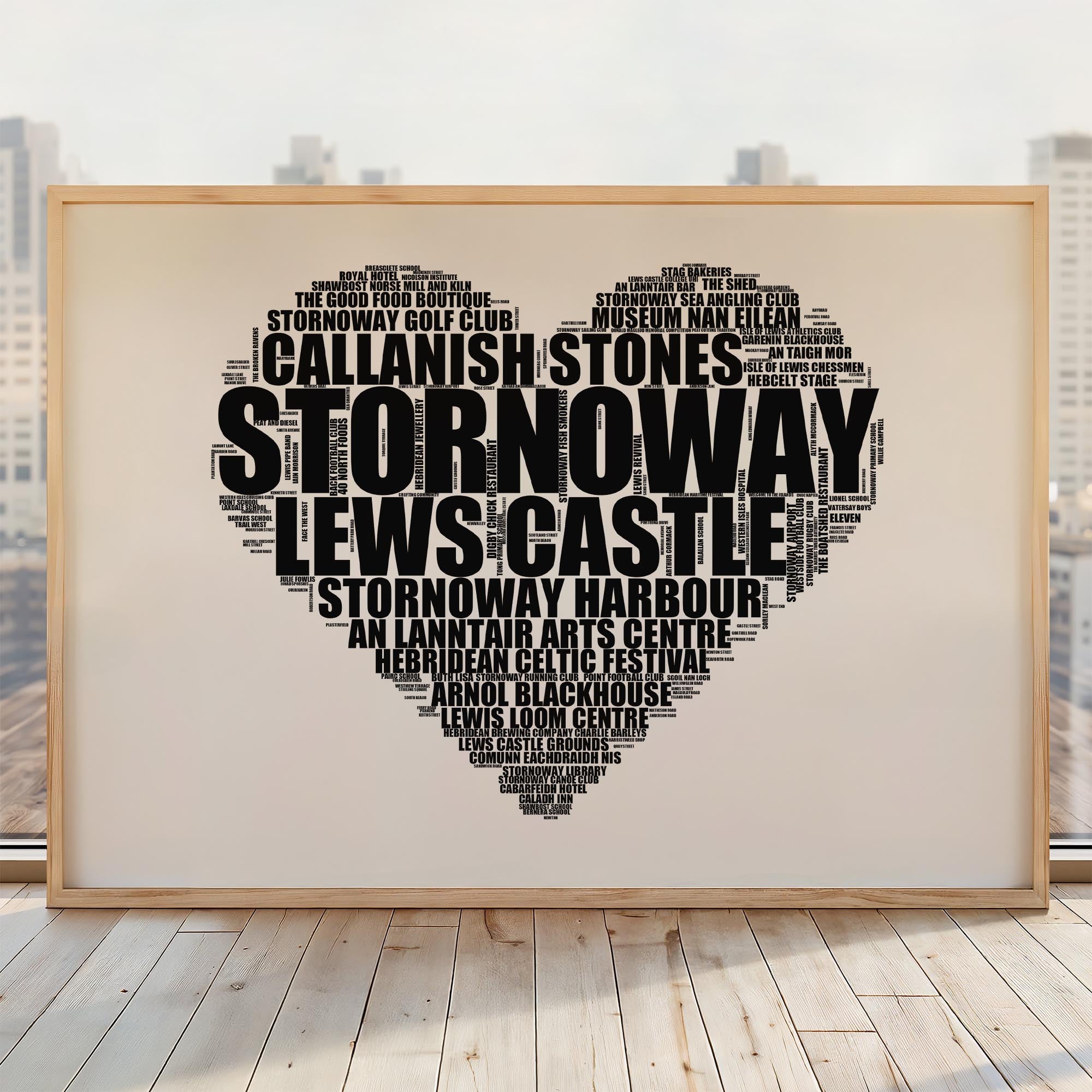 Stornoway - Premium Typographic Word Cloud Prints, Posters & Gifts