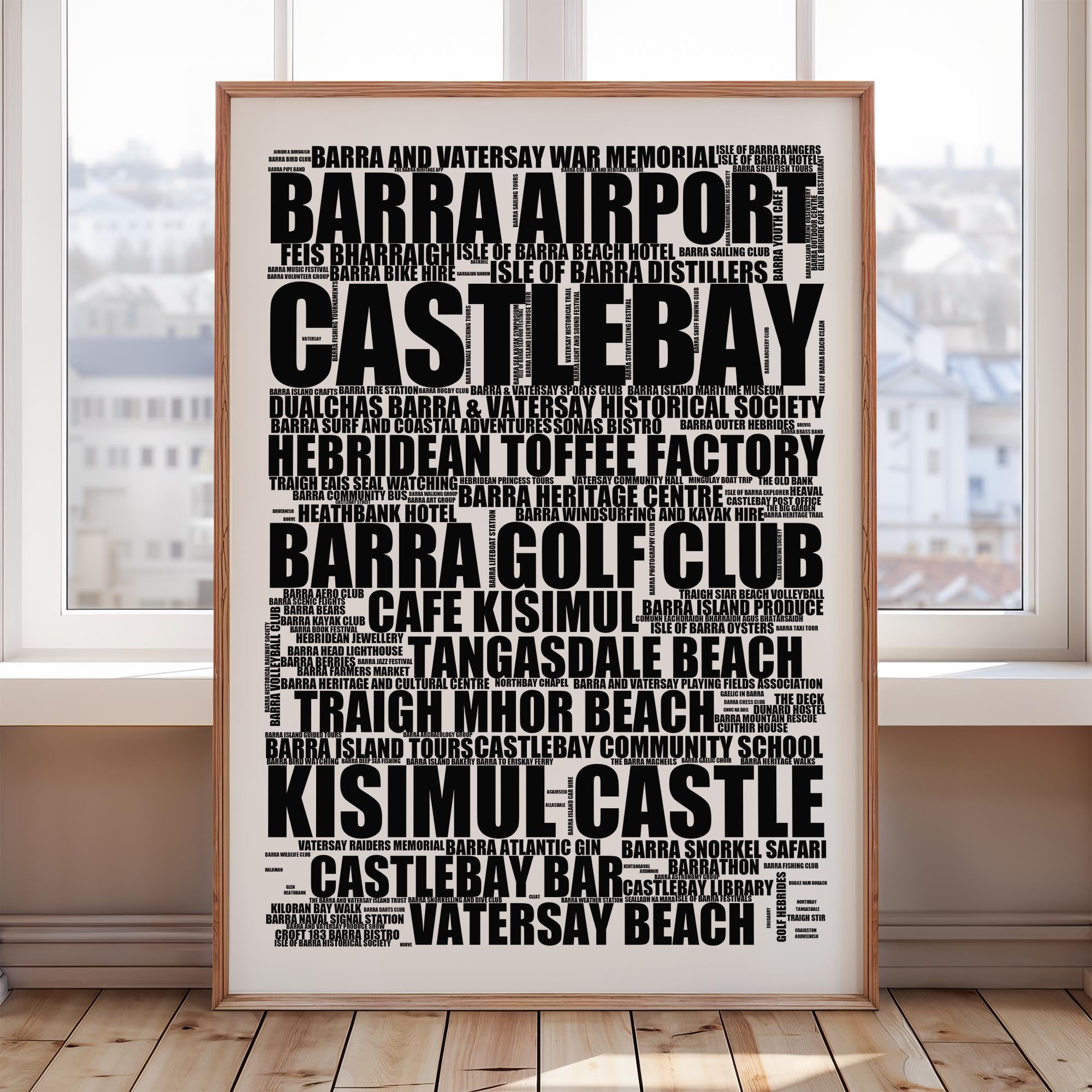 Castlebay - Premium Typographic Word Cloud Prints, Posters & Gifts