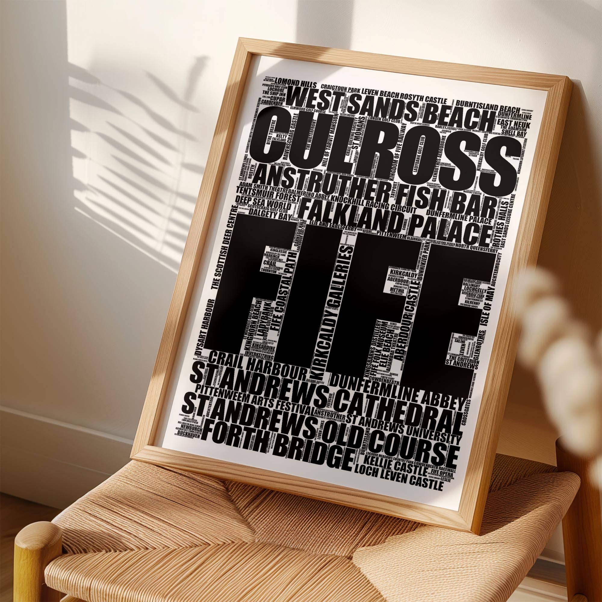 Fife - Premium Typographic Word Cloud Prints, Posters & Gifts