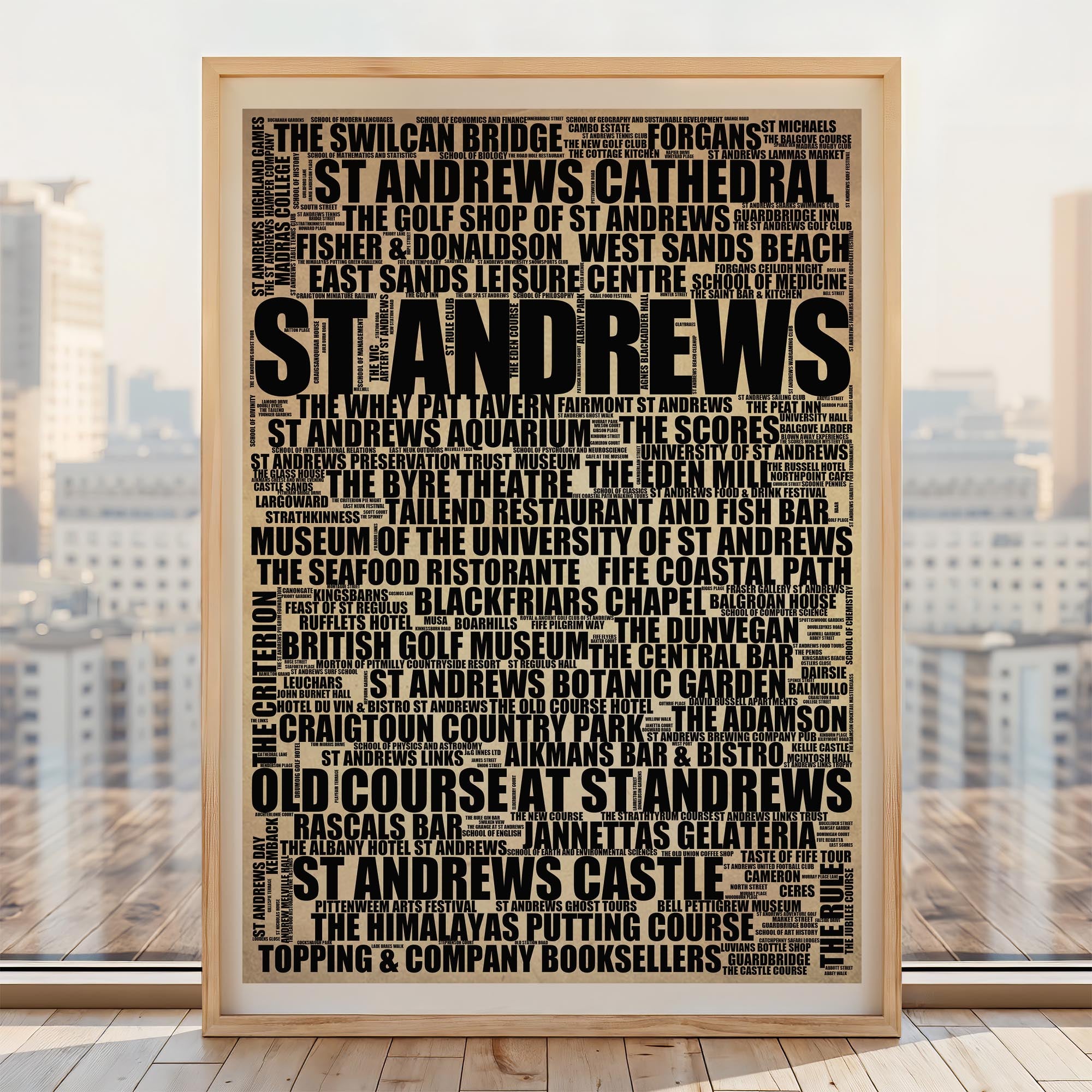 St Andrews - Premium Typographic Word Cloud Prints, Posters & Gifts