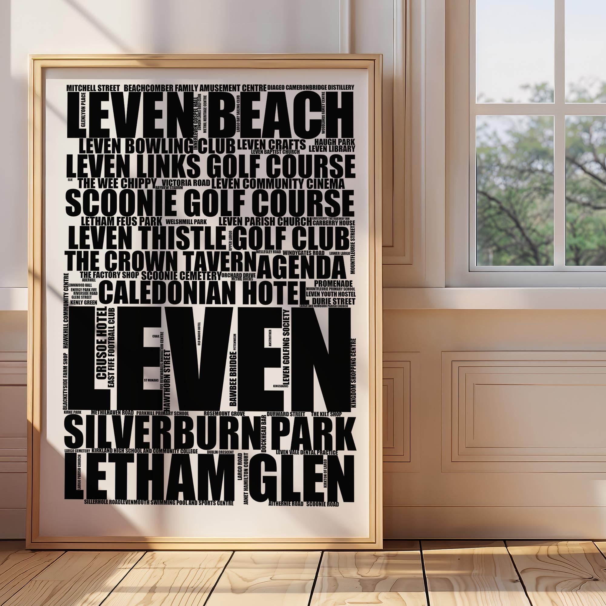 Leven - Premium Typographic Word Cloud Prints, Posters & Gifts