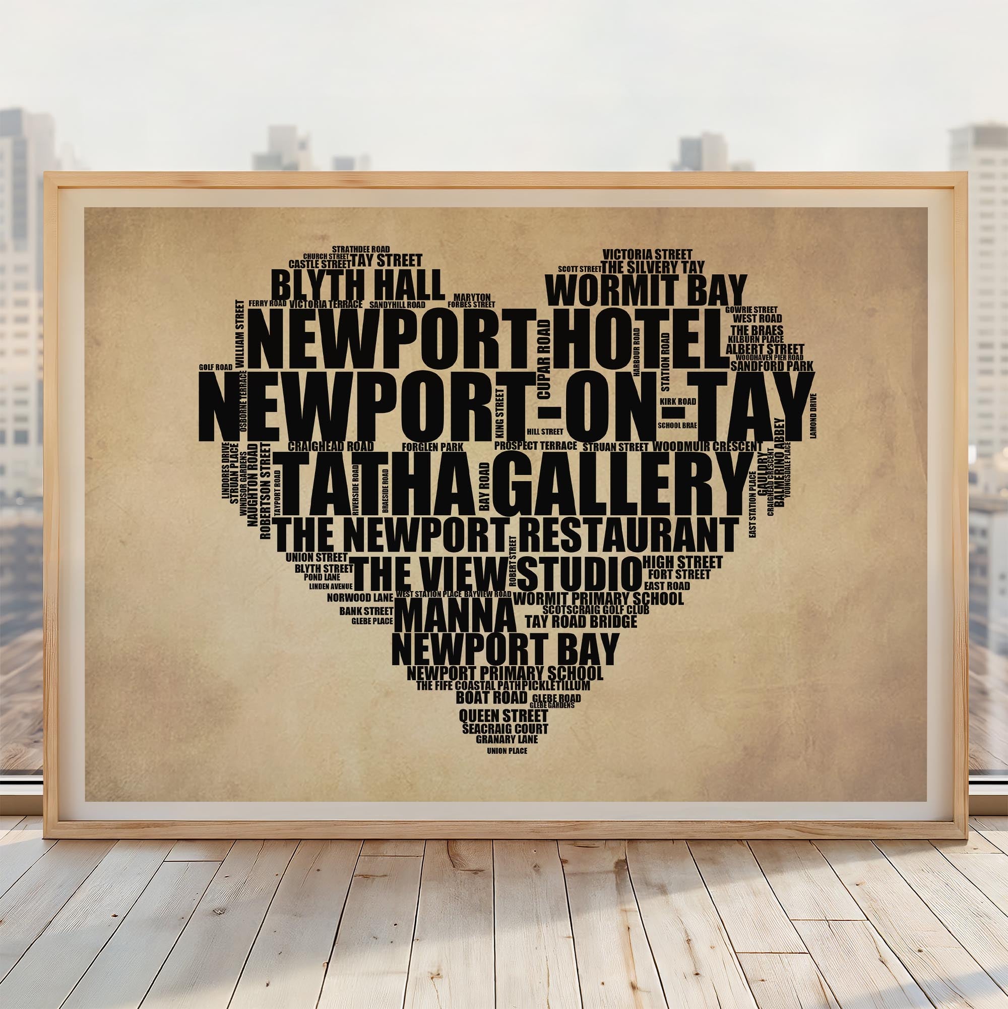 Newport-on-Tay - Premium Typographic Word Cloud Prints, Posters & Gifts